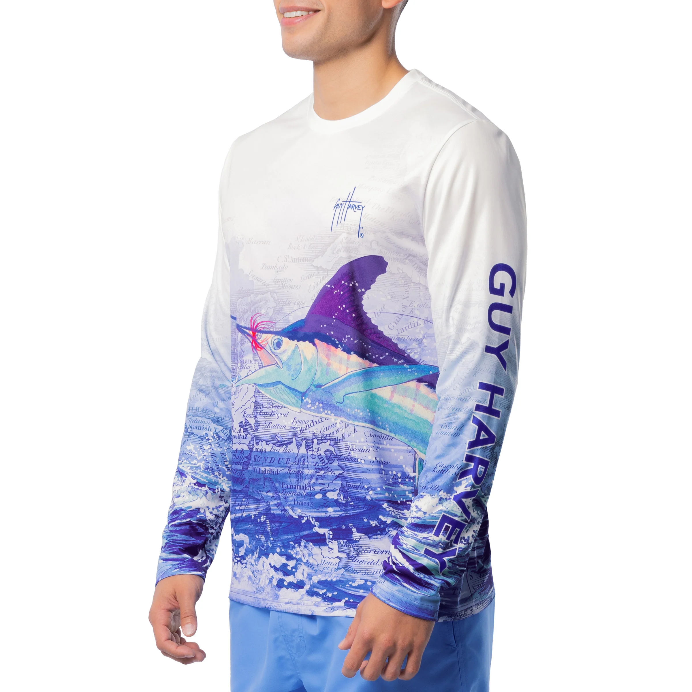 Men's Atlantic White Performance Sun Protection Top - Image 2