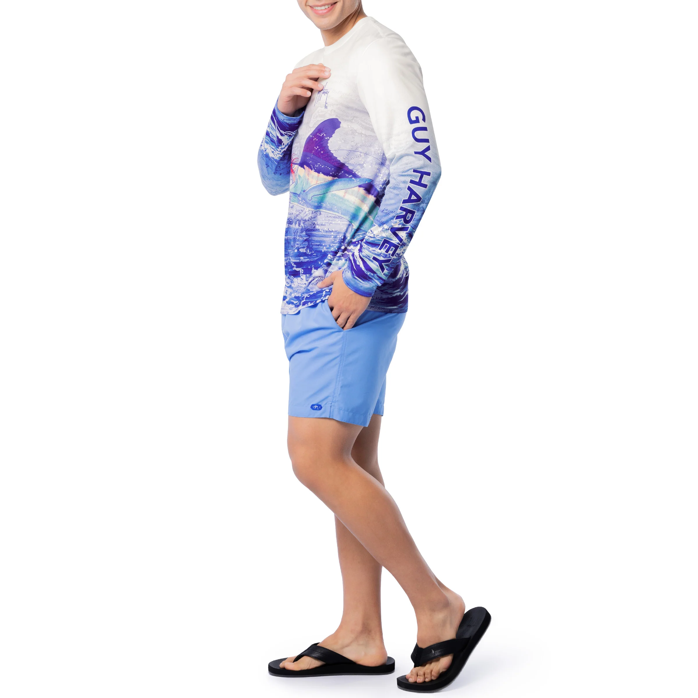 Men's Atlantic White Performance Sun Protection Top - Image 7