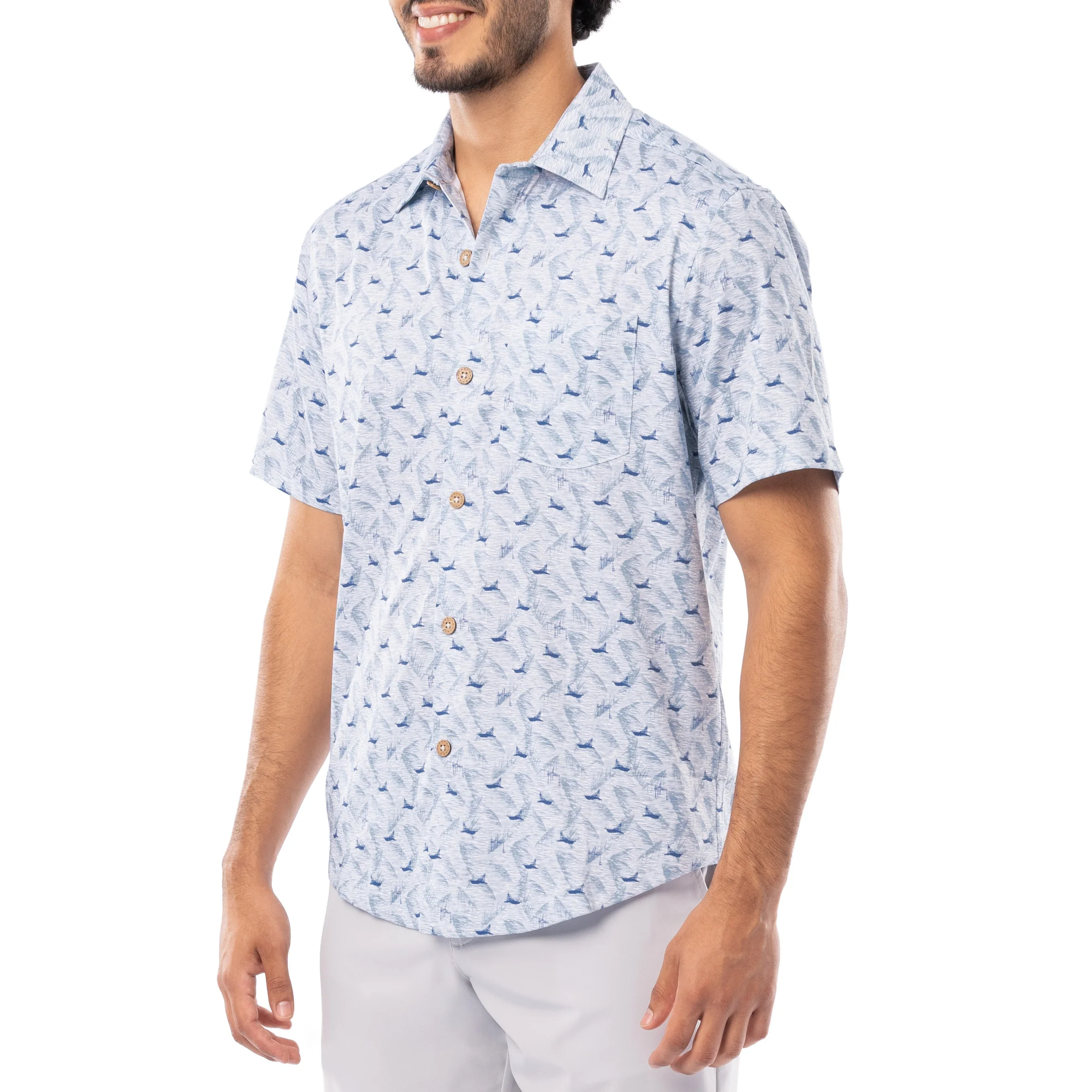 Men's Big Palms Printed Resort Shirt - Image 5