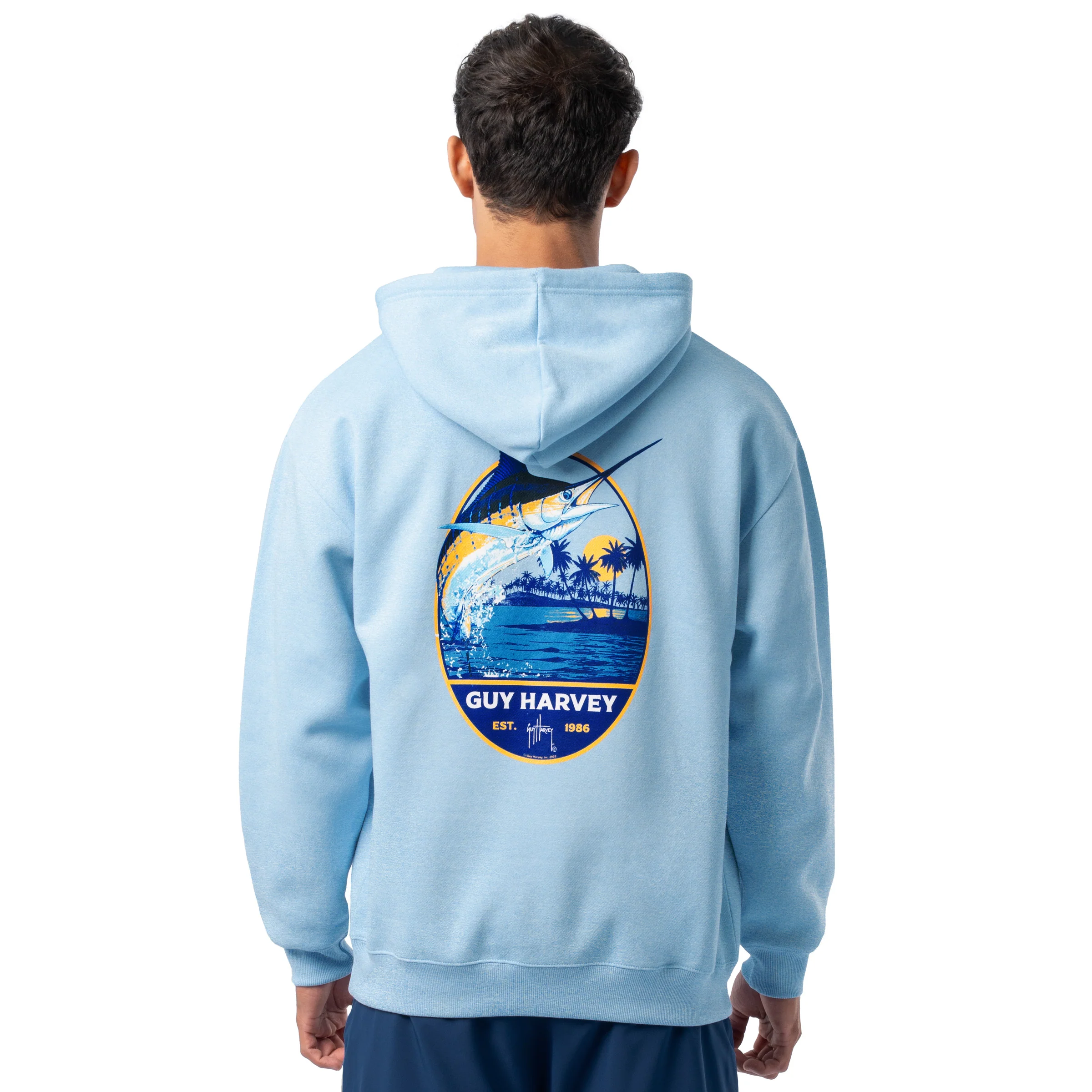 Tradewinds Fleece Hoodie - Blue Hawaiian - Image 3