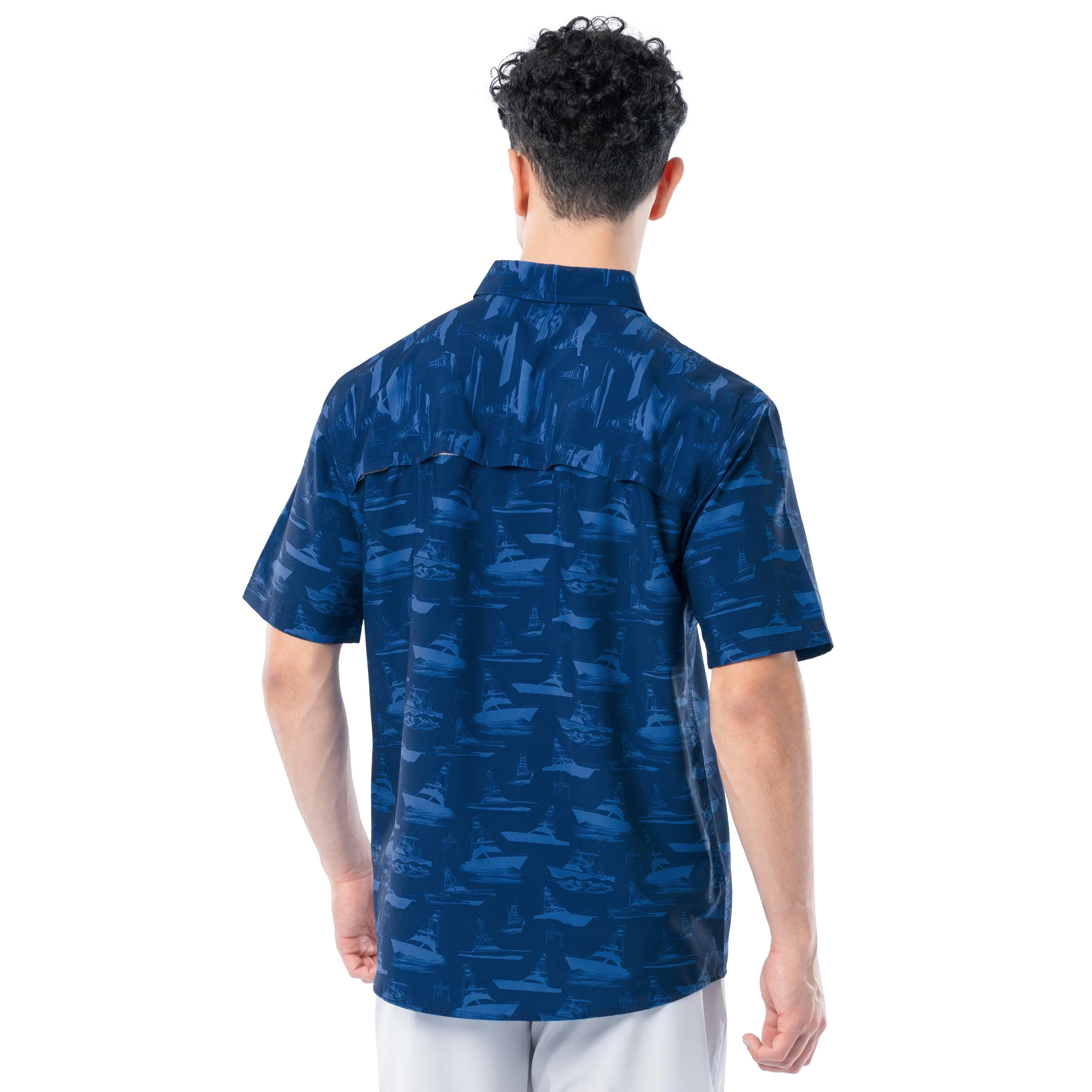 Mariner Fishing Shirt - Boat Sketch - Image 2
