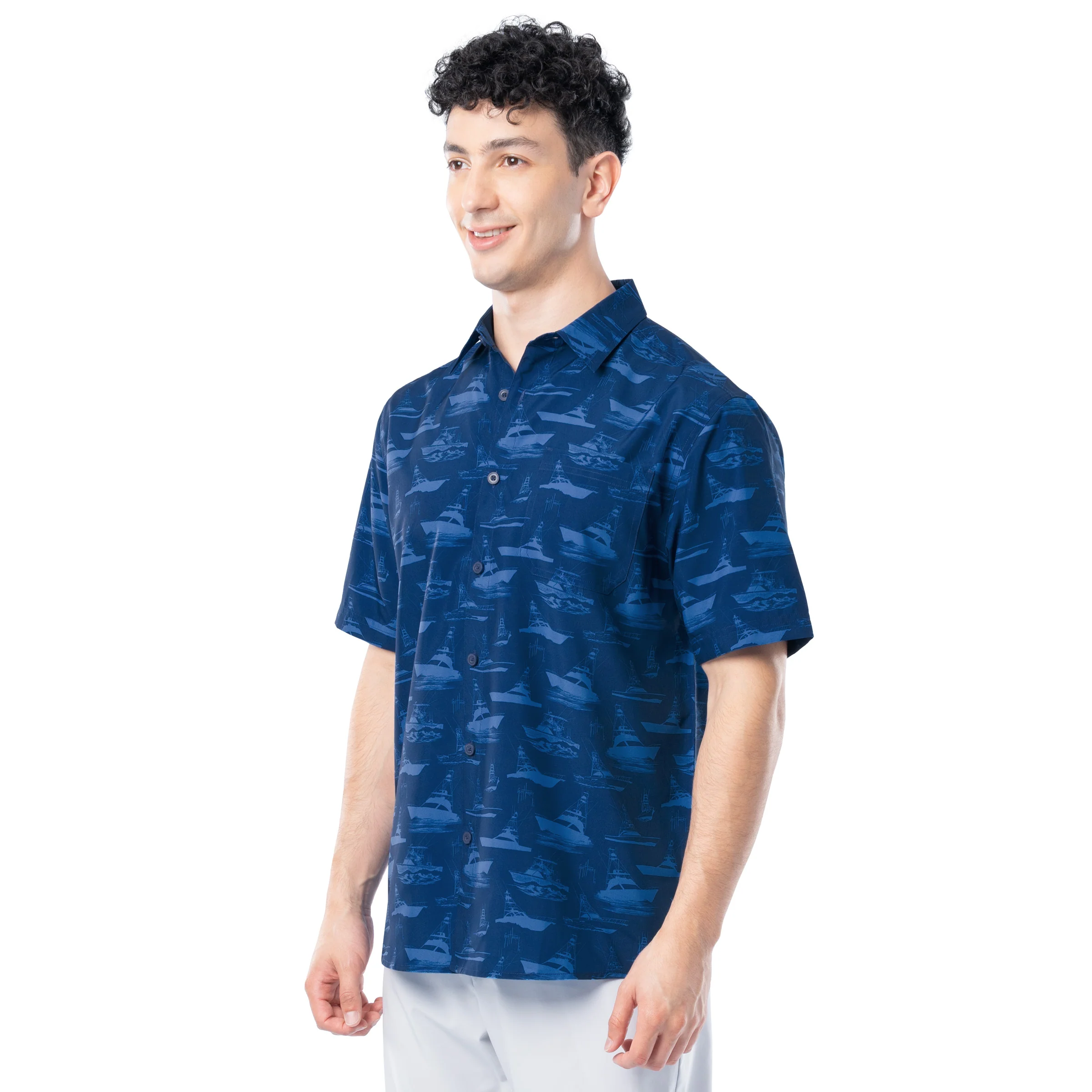 Mariner Fishing Shirt - Boat Sketch - Image 3