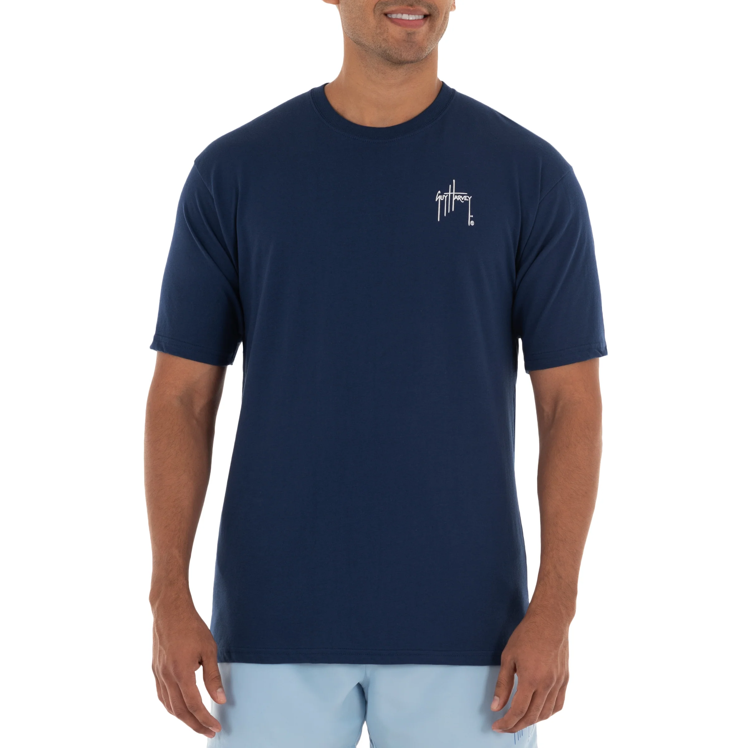 Men's 'Boston Lighthouse' Short Sleeve Crew Neck T-Shirt - Image 2
