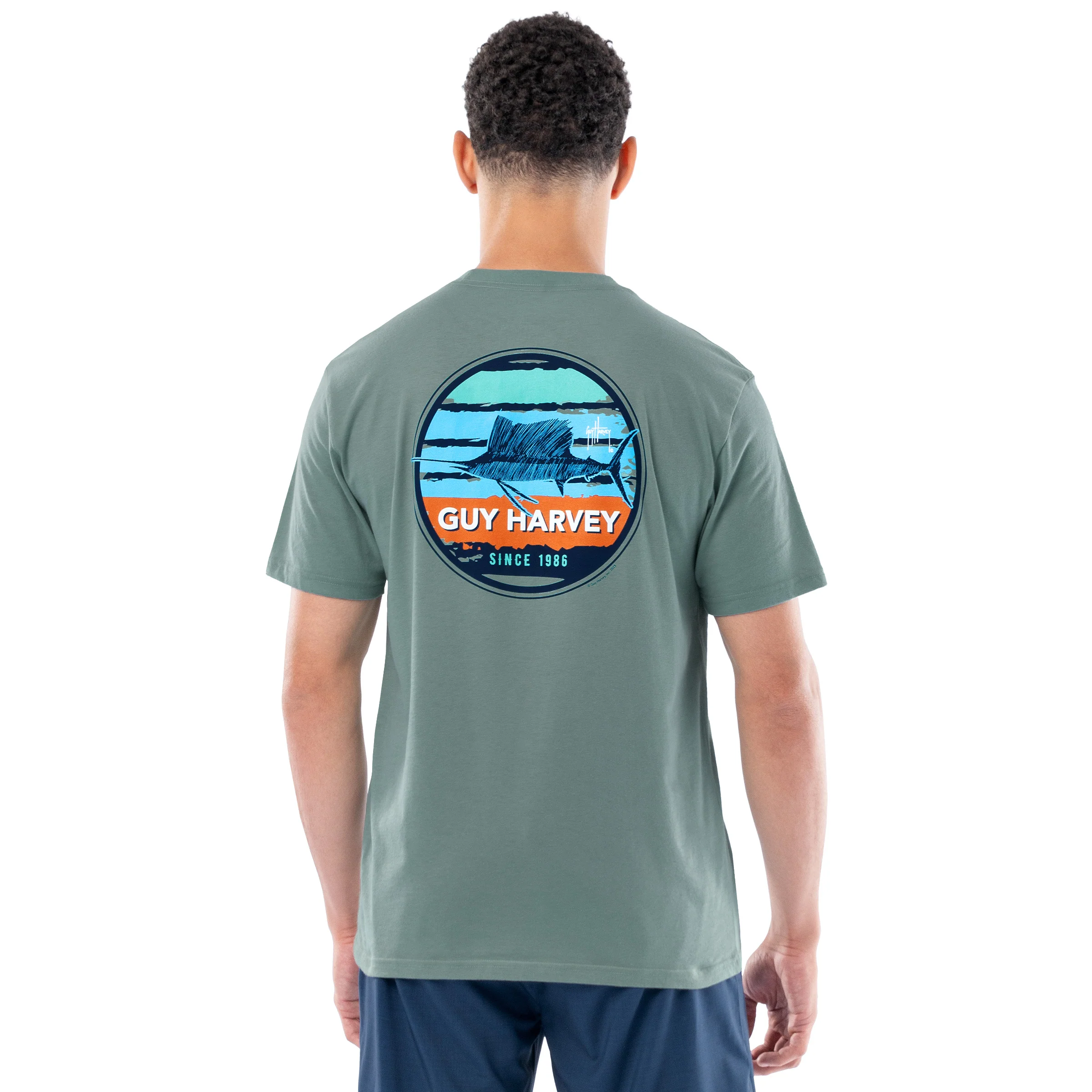 Lightweight Pocket Tee - Circle Stripes