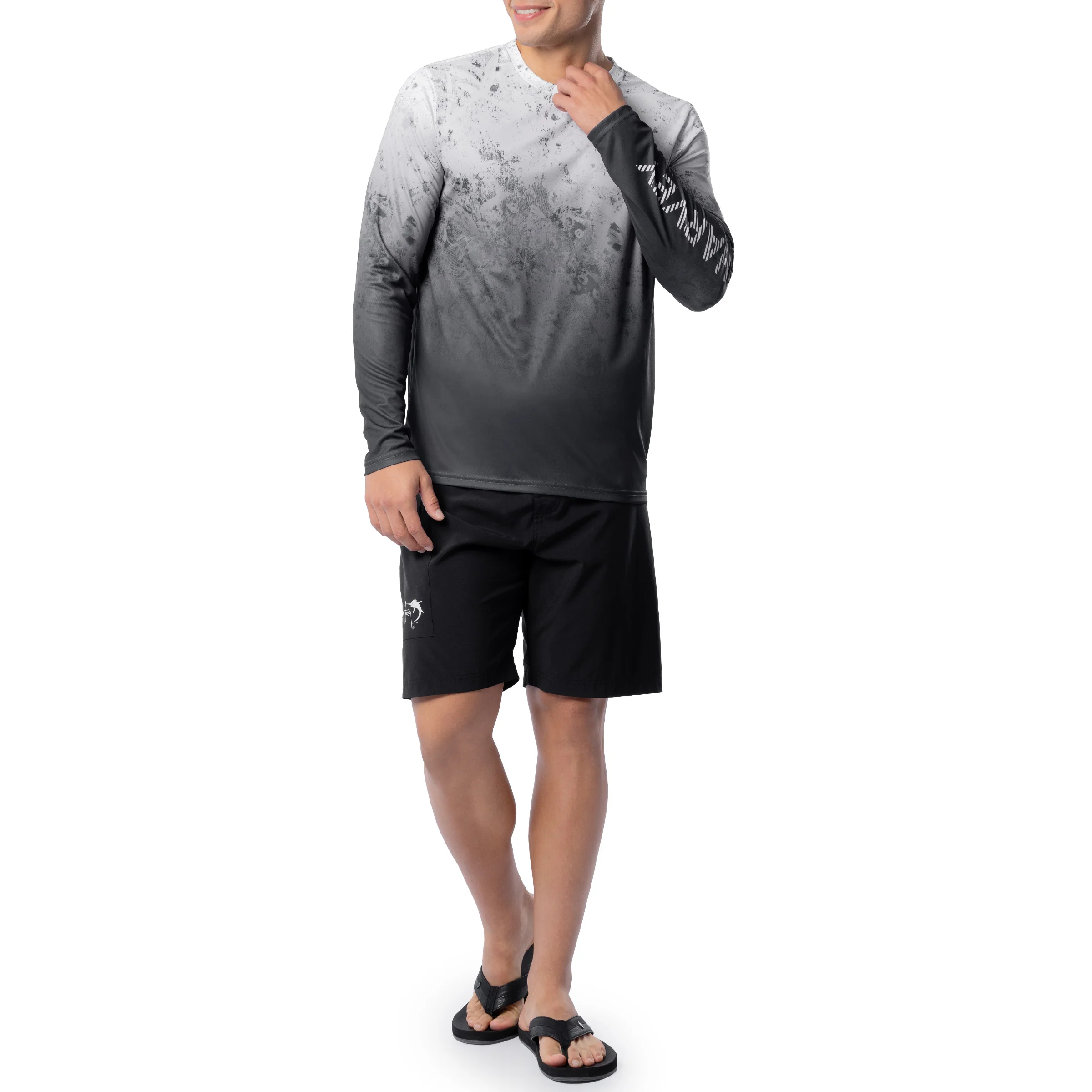 Performance Sun Protection Crew - Dark Whitecap Camo - Image 7