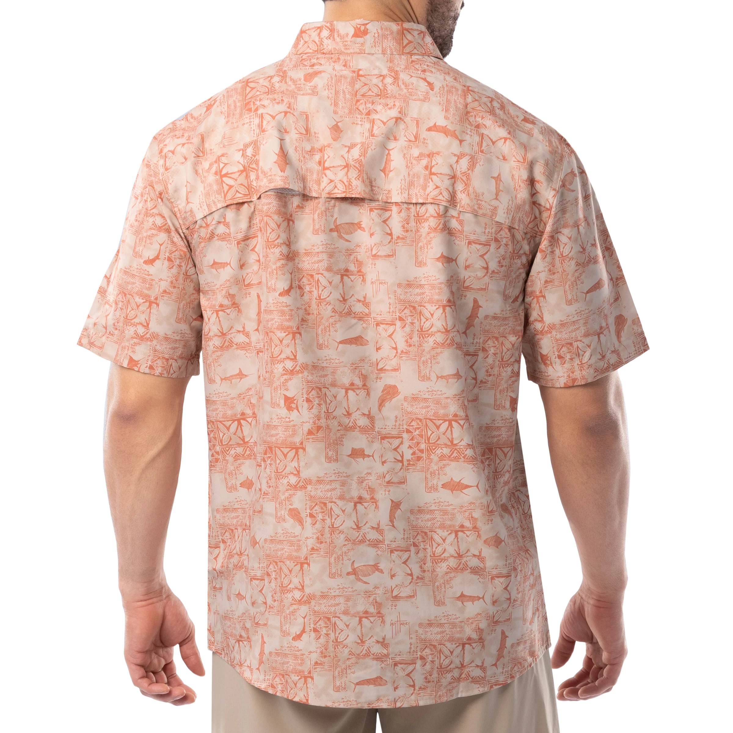 Men's Distress Tapestry Performance Fishing Shirt - Image 2