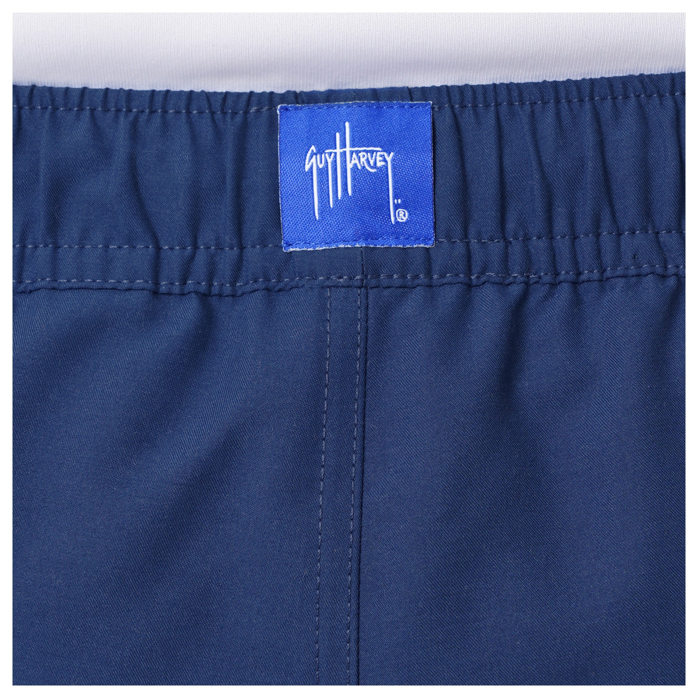 Men's Navy Solid 7" Swim Trunks - Image 5