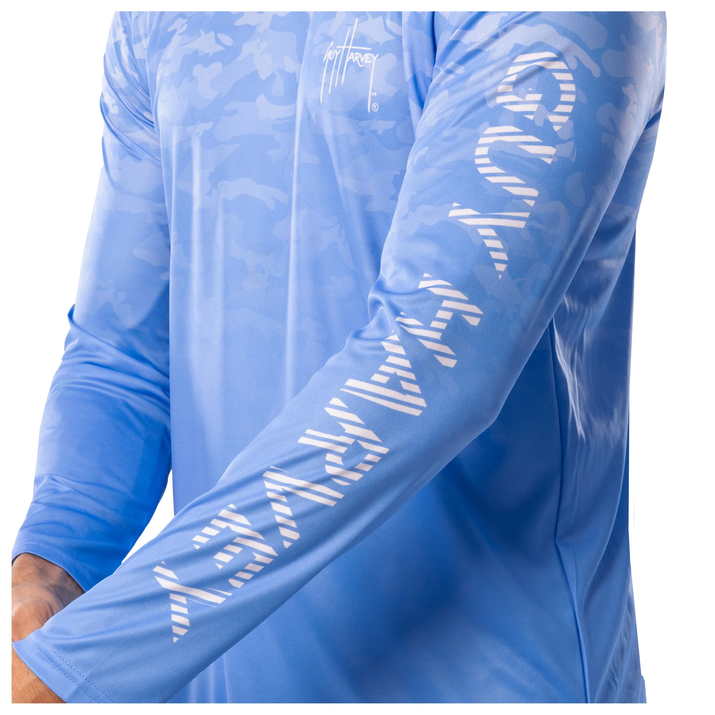 Men's Glass Camo Long Sleeve Performance Shirt - Image 4