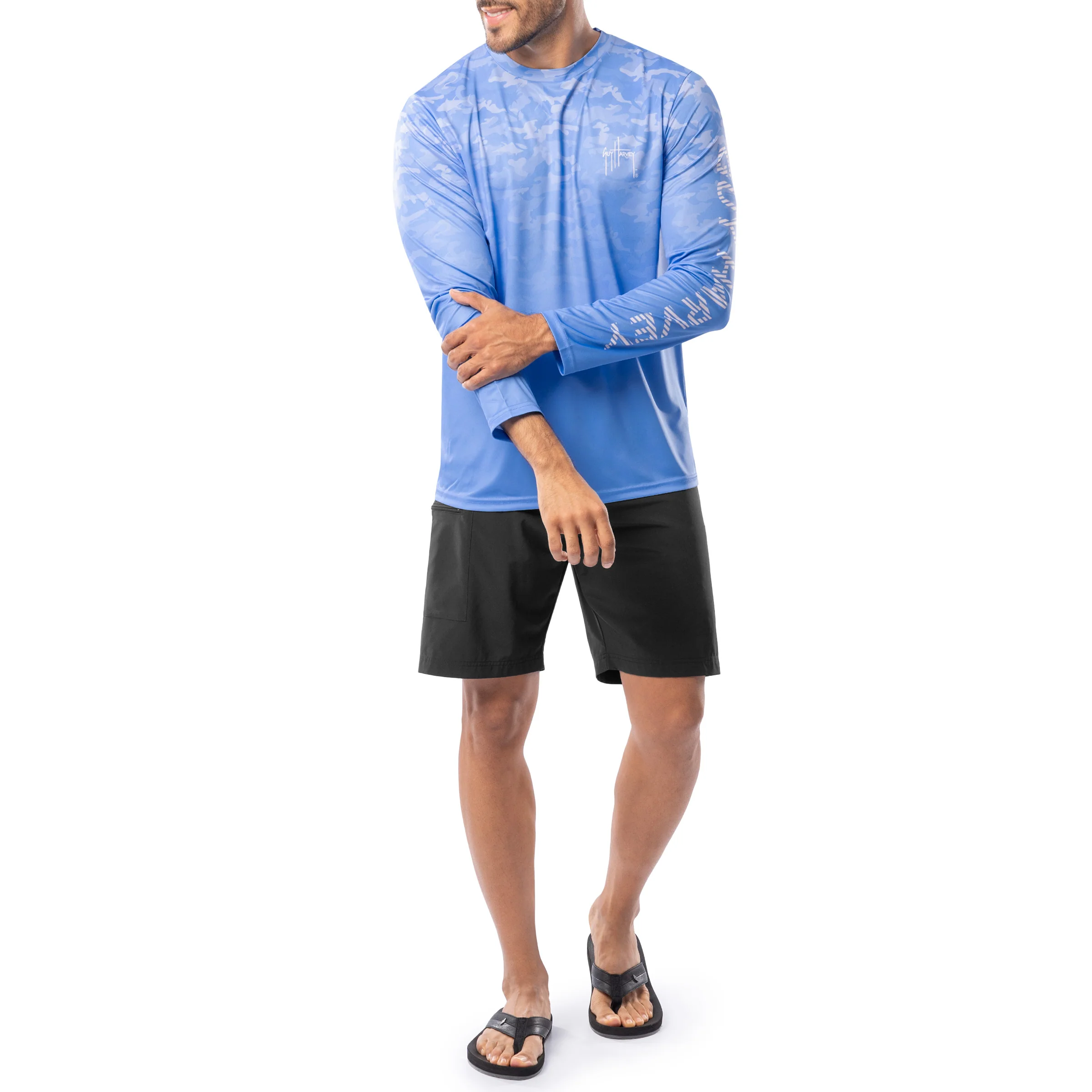 Men's Glass Camo Long Sleeve Performance Shirt - Image 7