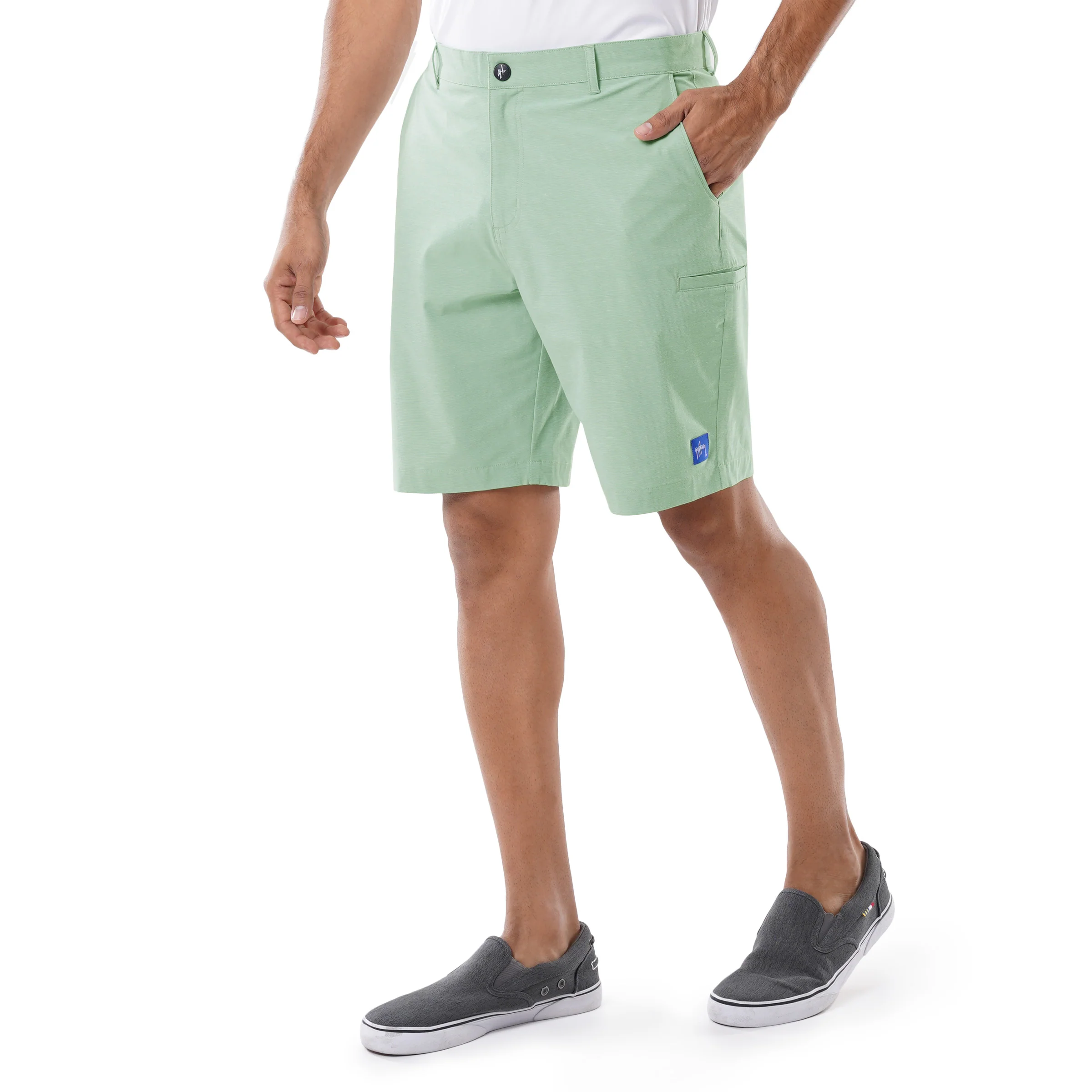 Men's Green Performance Hybrid Short 4-Way Stretch - Image 3