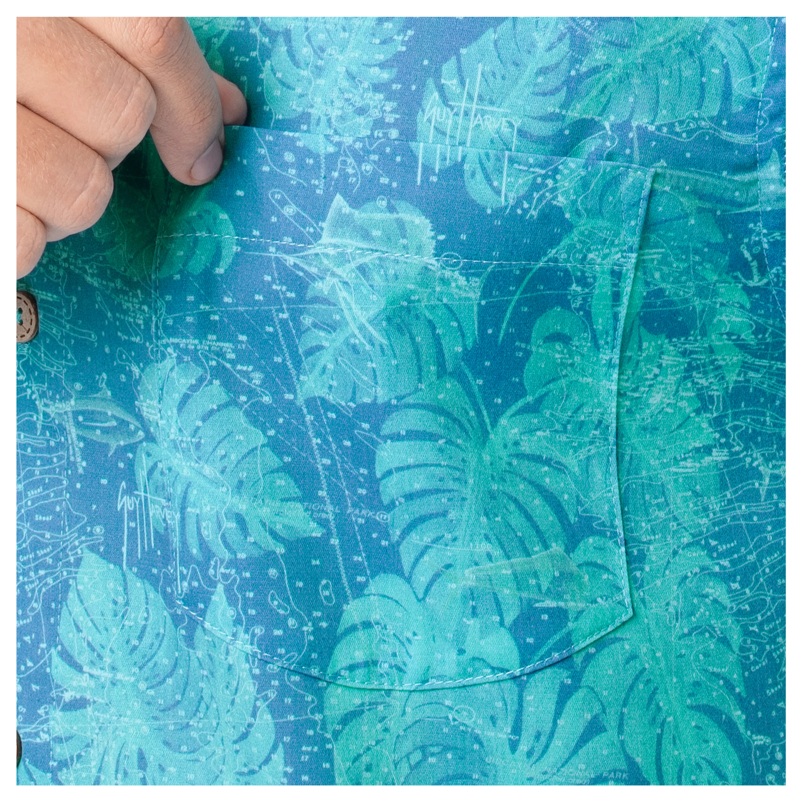 Island Ease Resort Shirt - Nautical Chart - Image 5
