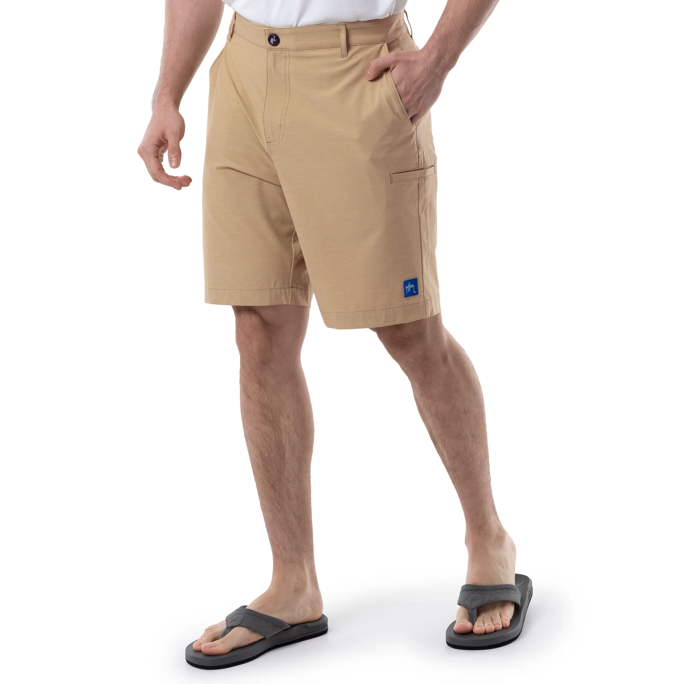 Men's Khaki Performance Hybrid Short 4-Way Stretch - Image 6