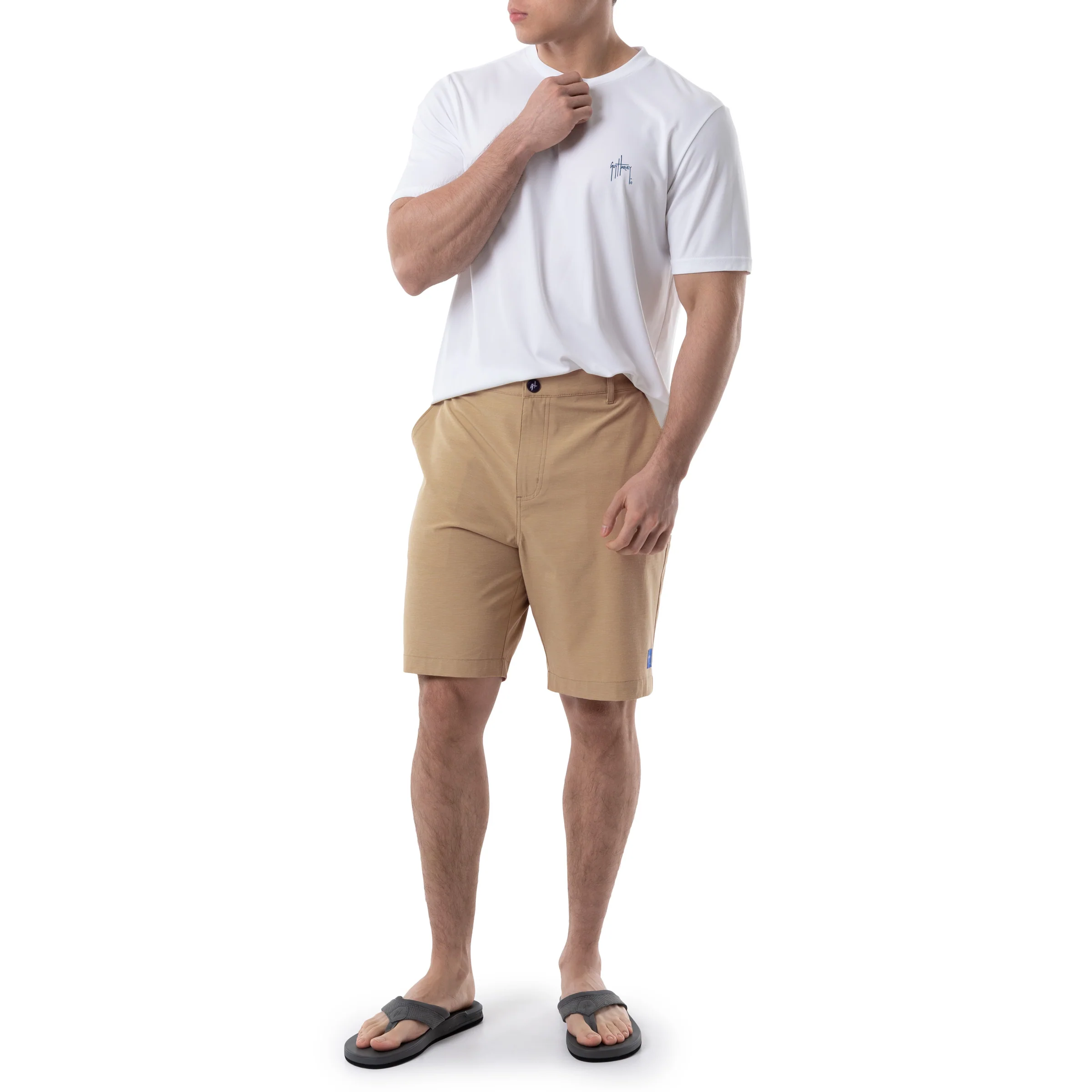 Men's Khaki Performance Hybrid Short 4-Way Stretch - Image 9