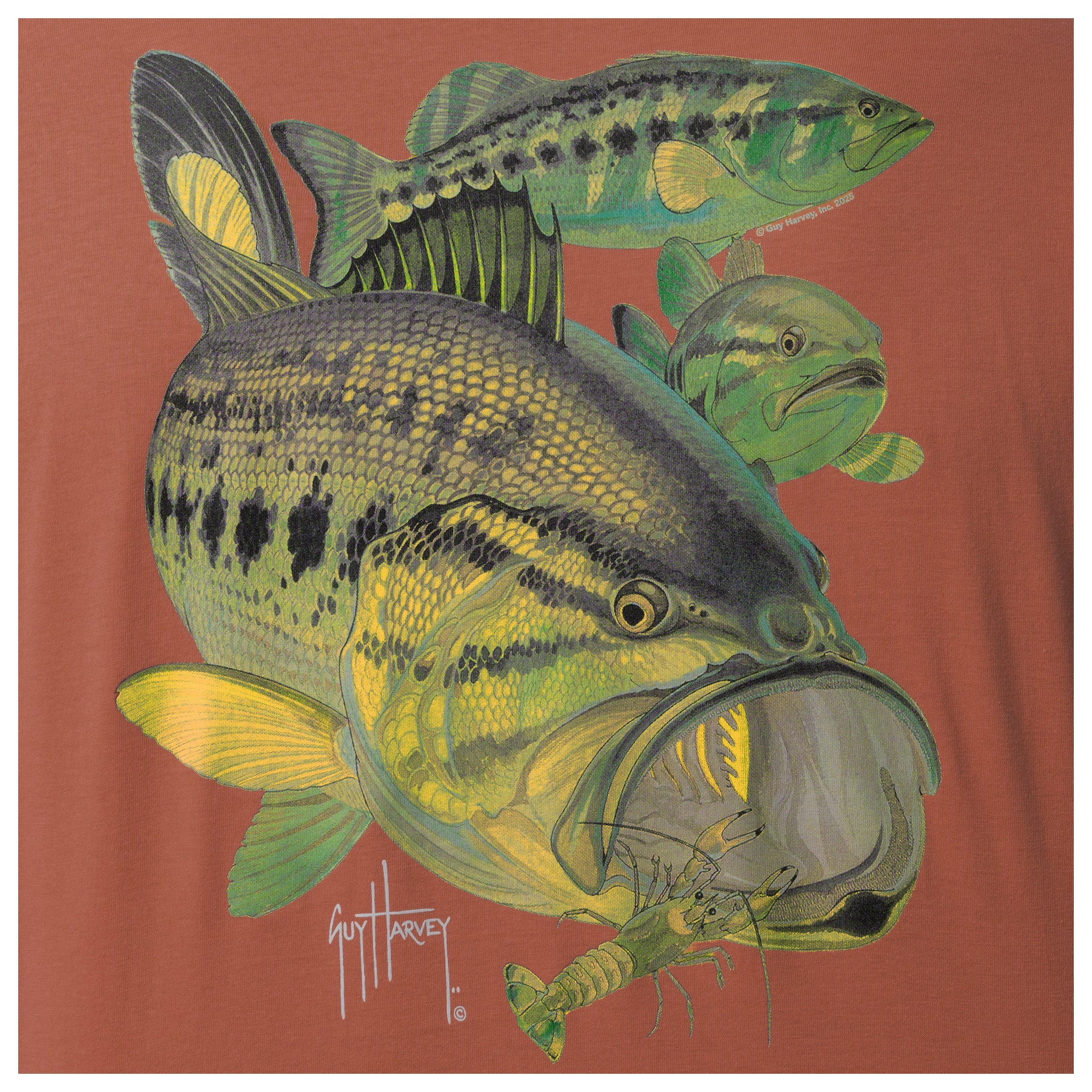 Lightweight Tee - Largemouth Bass Crawdad - Image 3