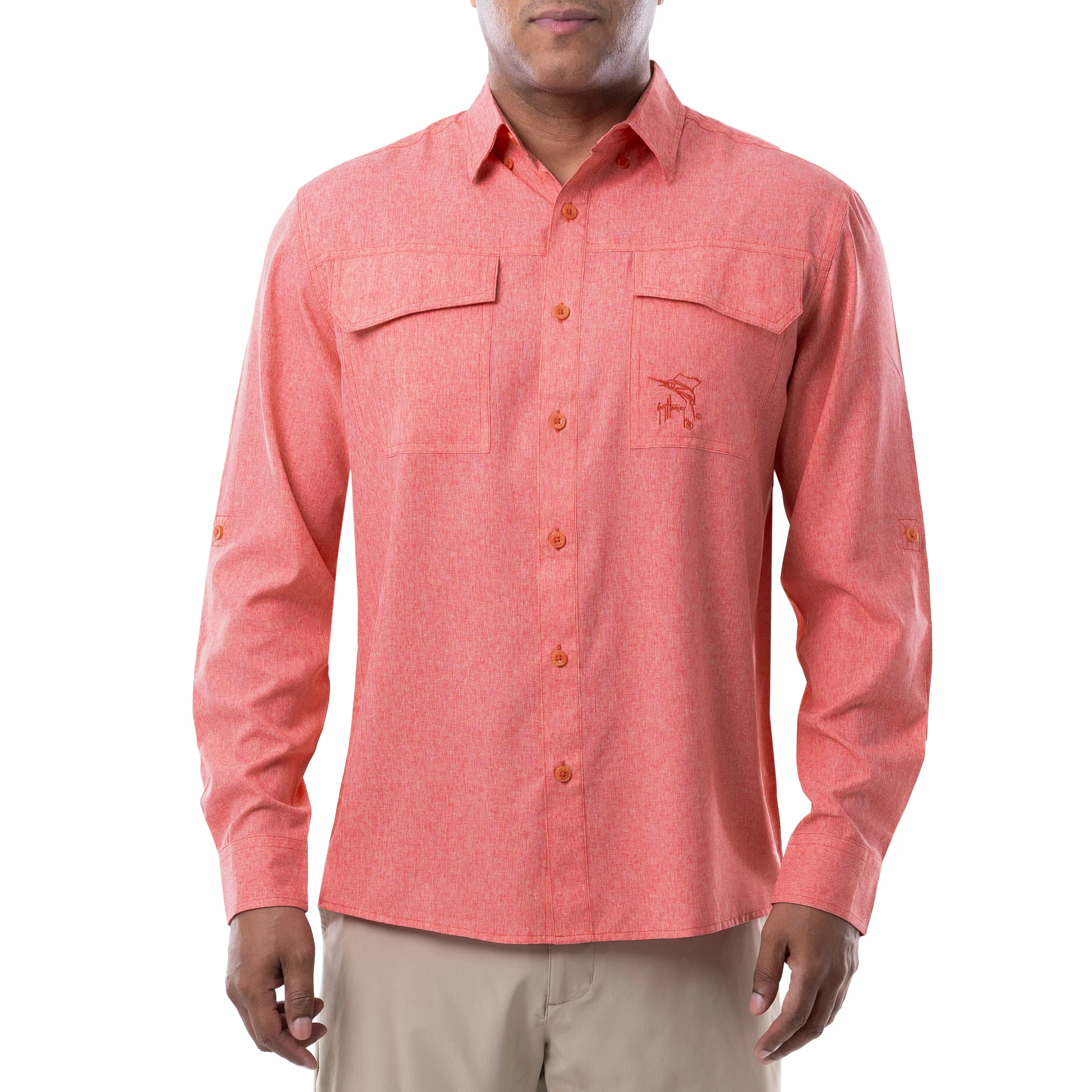 Harbor Heather Long Sleeve Fishing Shirt - Image 17