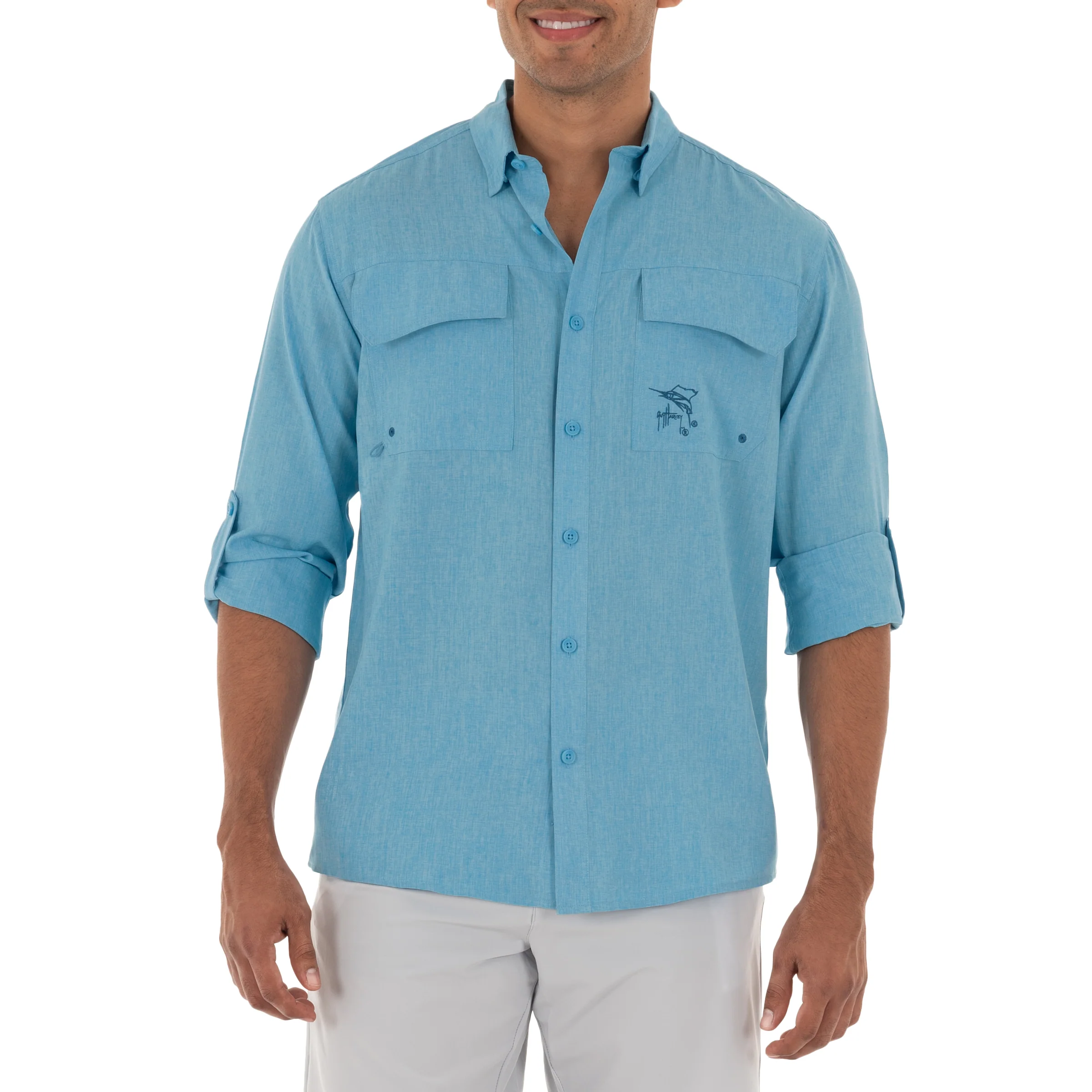 Harbor Heather Long Sleeve Fishing Shirt - Image 26