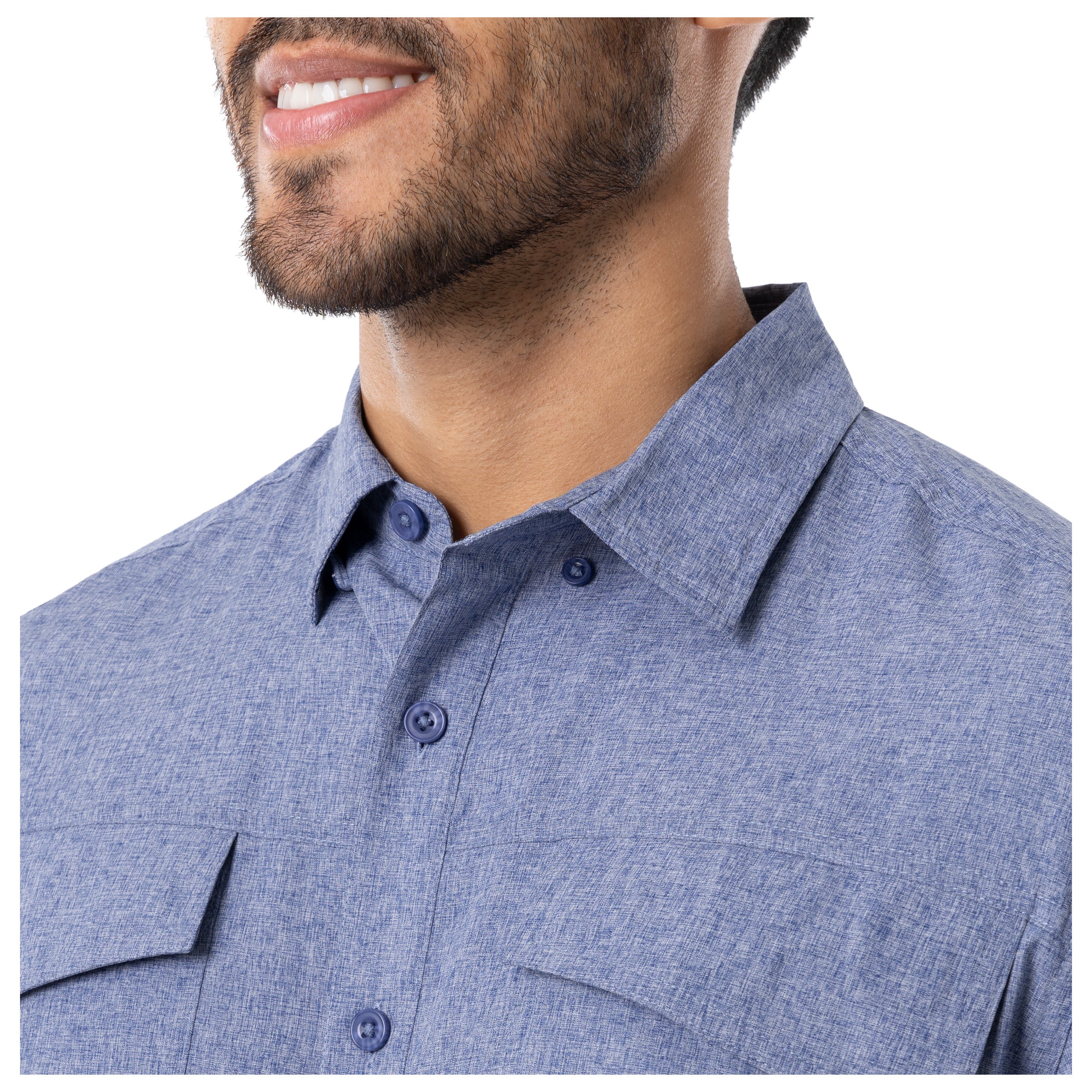 Harbor Heather Long Sleeve Fishing Shirt - Image 5