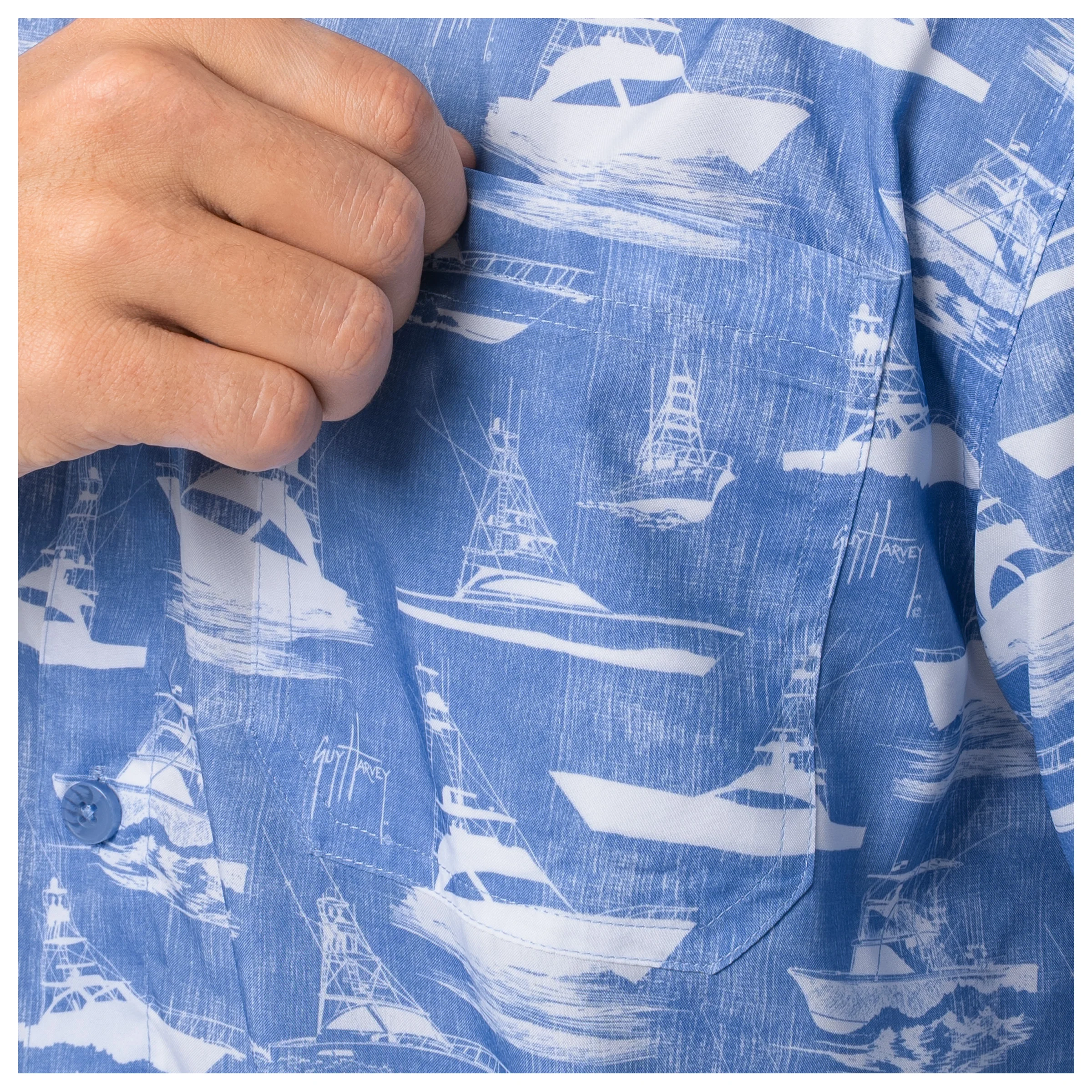 Mariner Fishing Shirt - Boat Sketch - Image 6