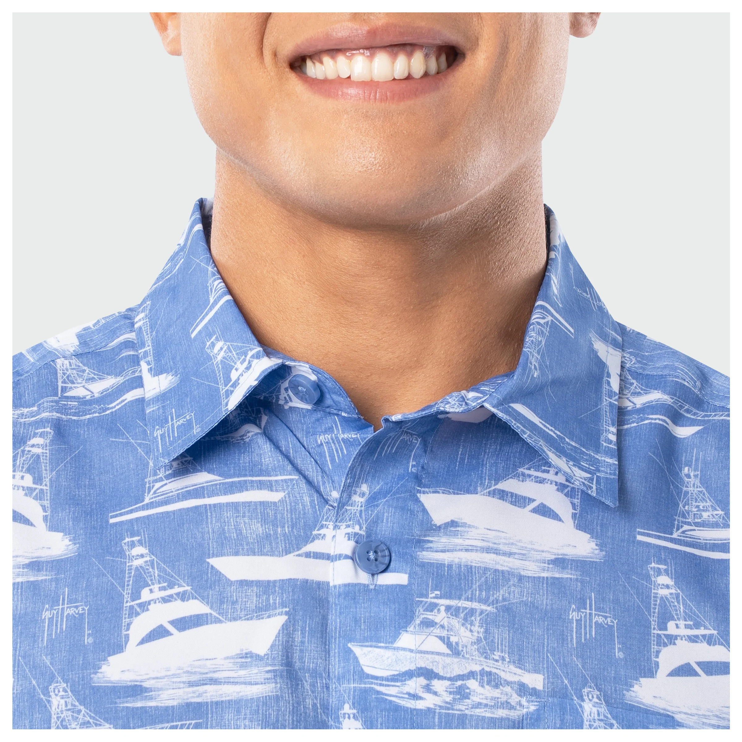 Mariner Fishing Shirt - Boat Sketch - Image 7