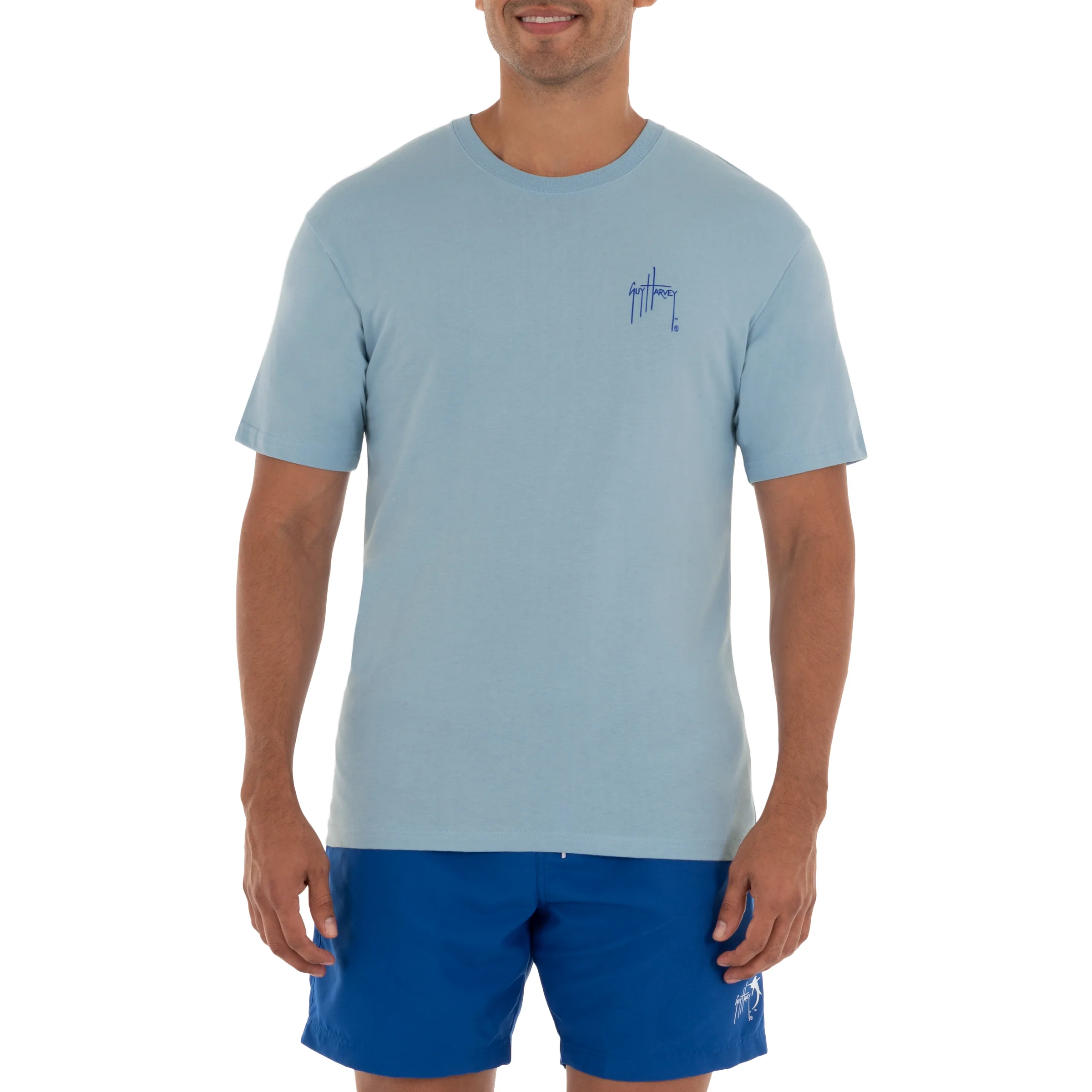 Men's 'Montauk Lighthouse' Short Sleeve Crew Neck T-Shirt - Image 2