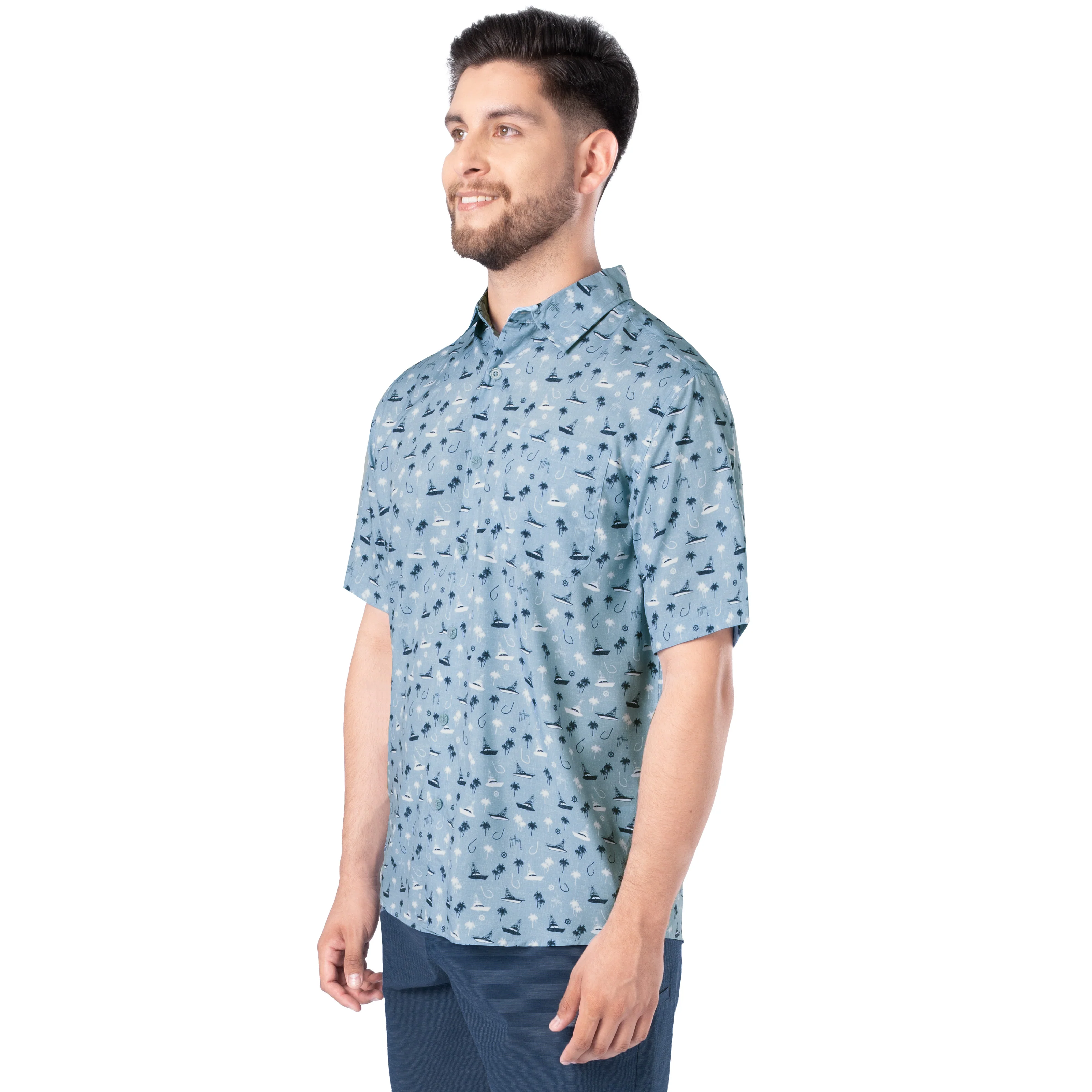 Mariner Fishing Shirt - Nautical Palms - Image 5