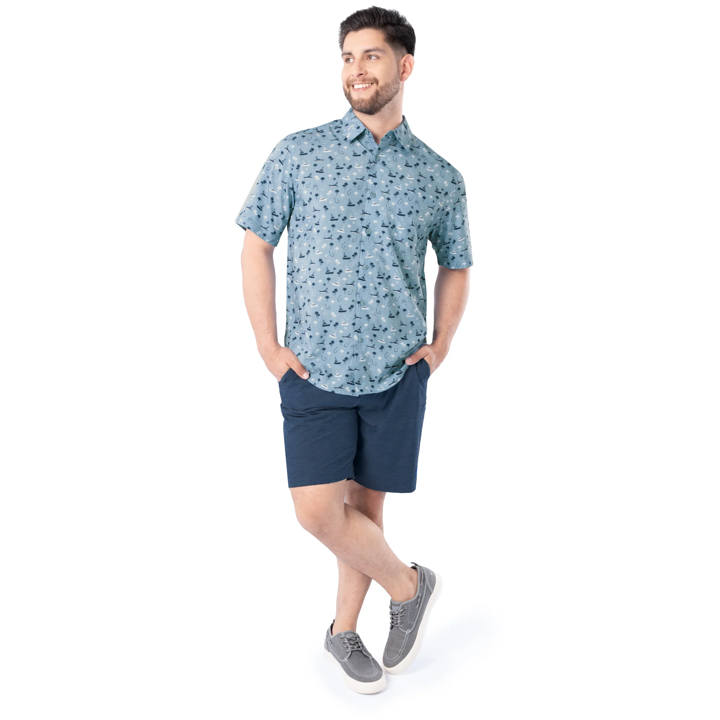 Mariner Fishing Shirt - Nautical Palms - Image 6