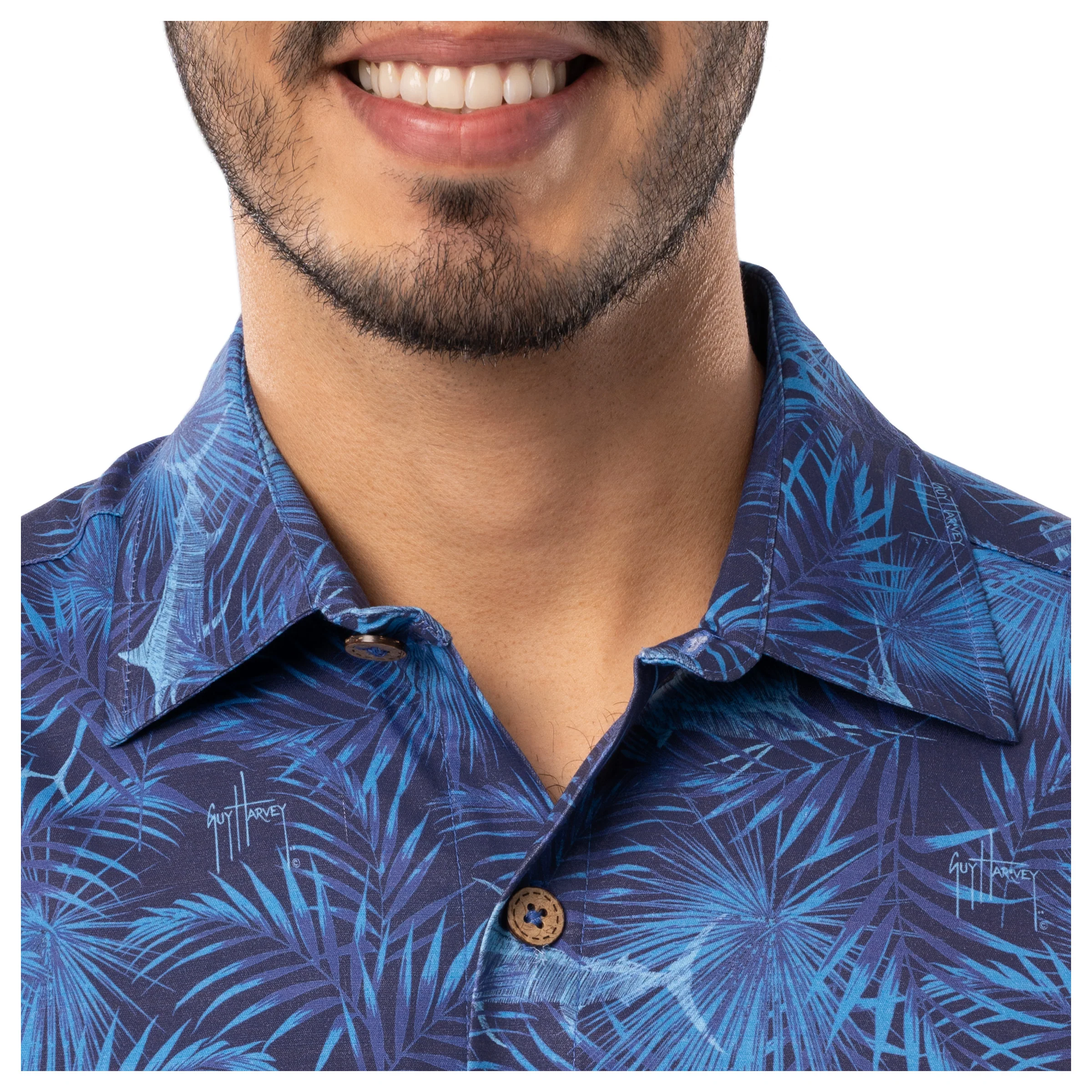 Men's Navy Incognito Printed Resort Shirt - Image 4