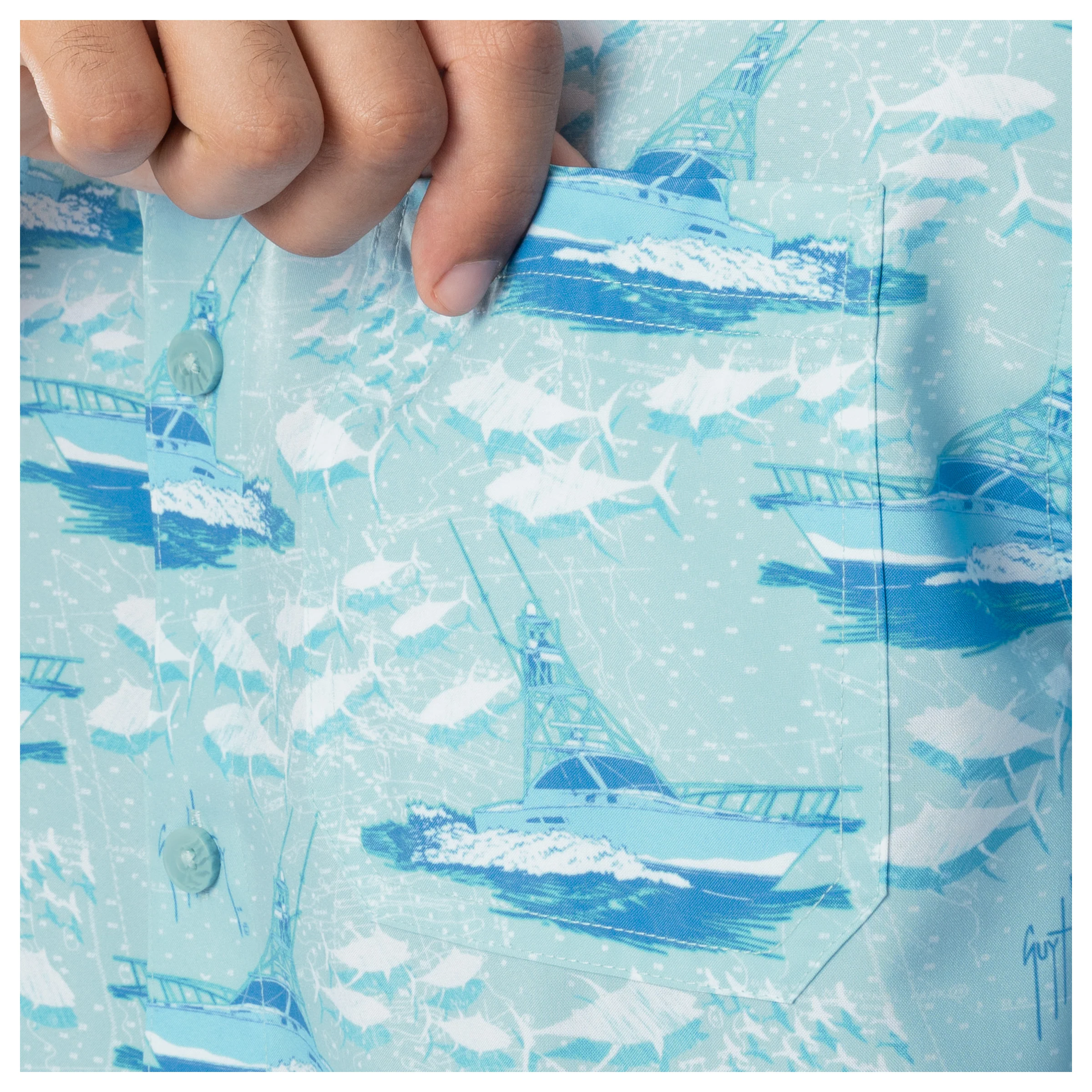Men's Offshore Charter Performance Fishing Shirt - Image 5