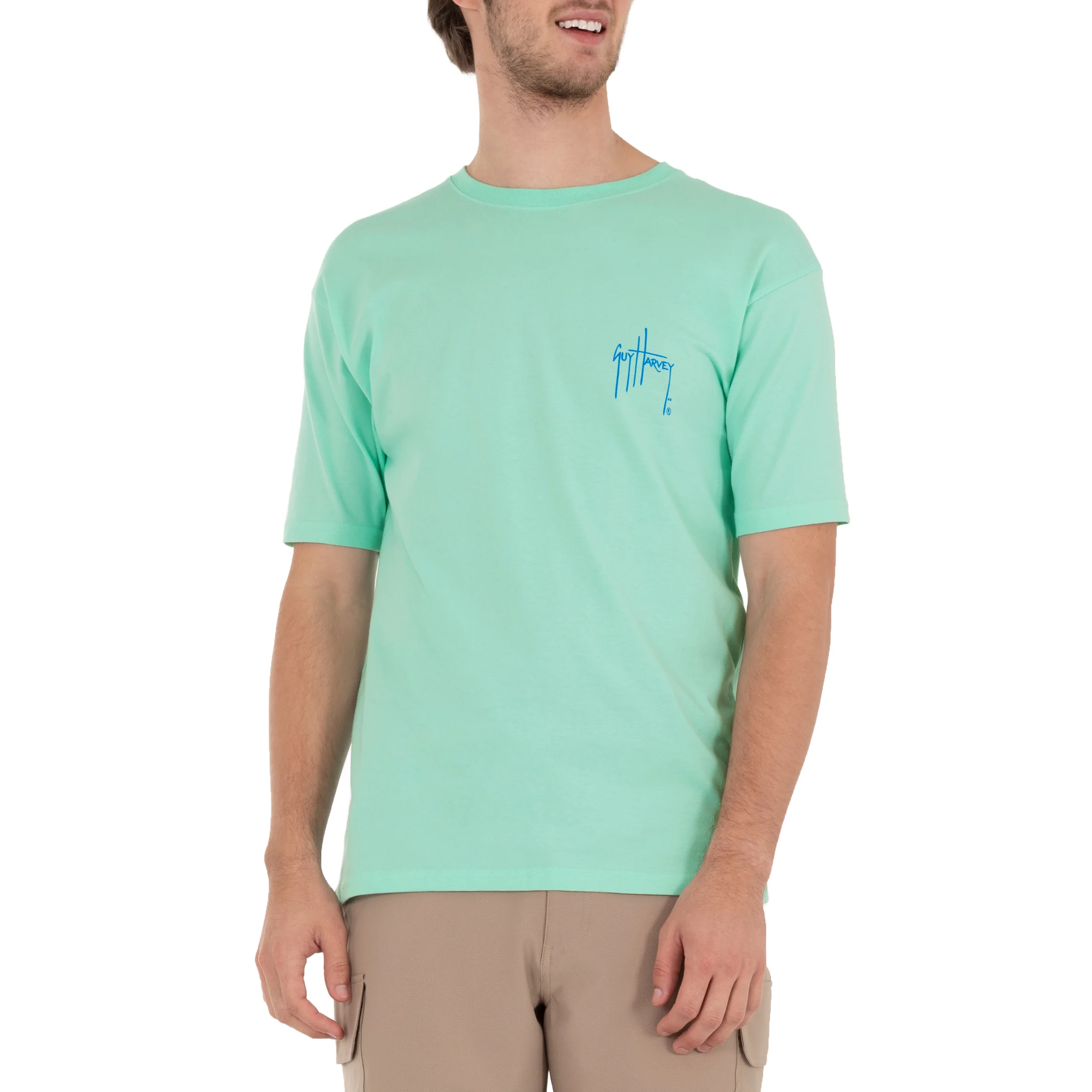 Men's 'Currituck Lighthouse' Short Sleeve Crew Neck T-Shirt - Image 2