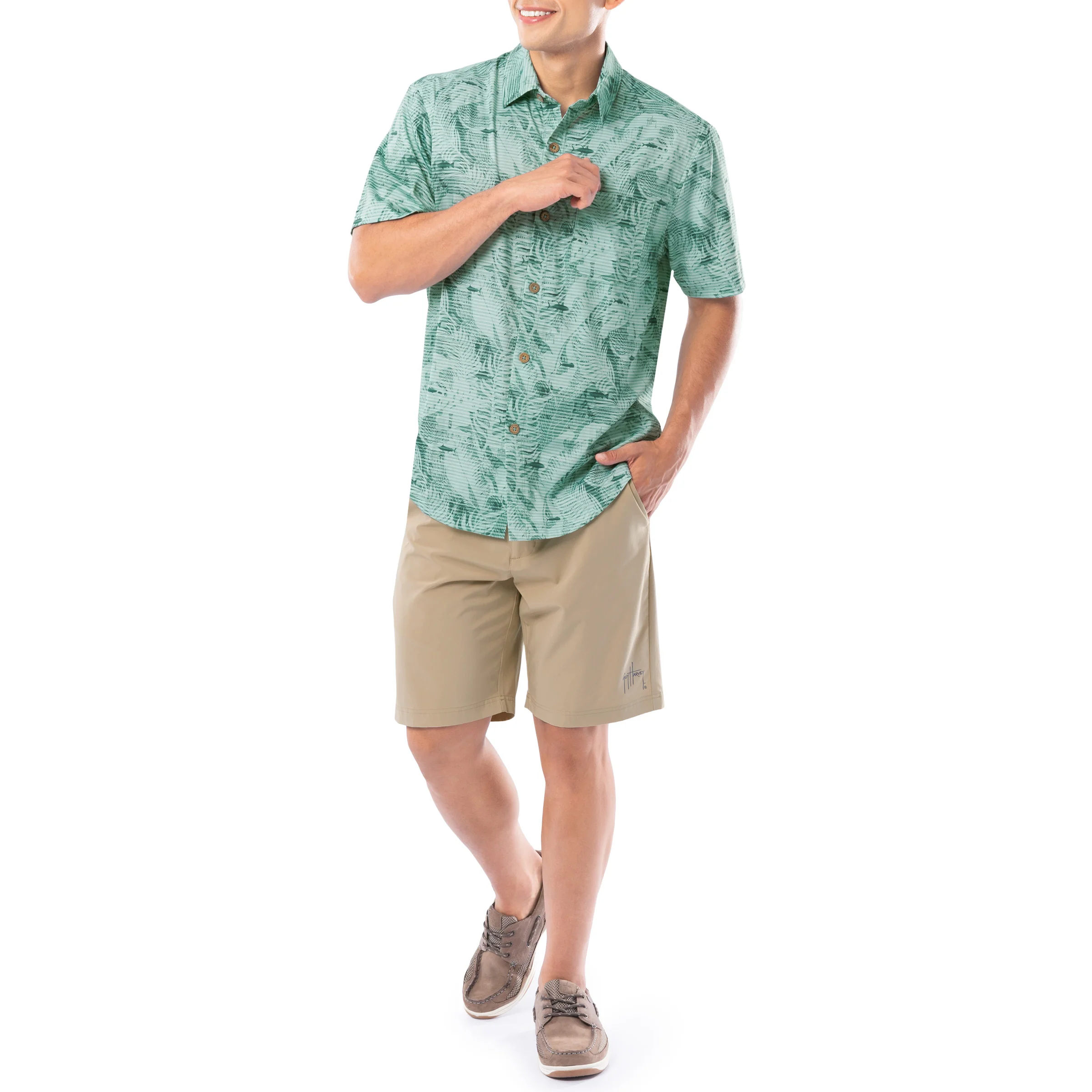 Men's Palm Coast Printed Resort Shirt - Image 7