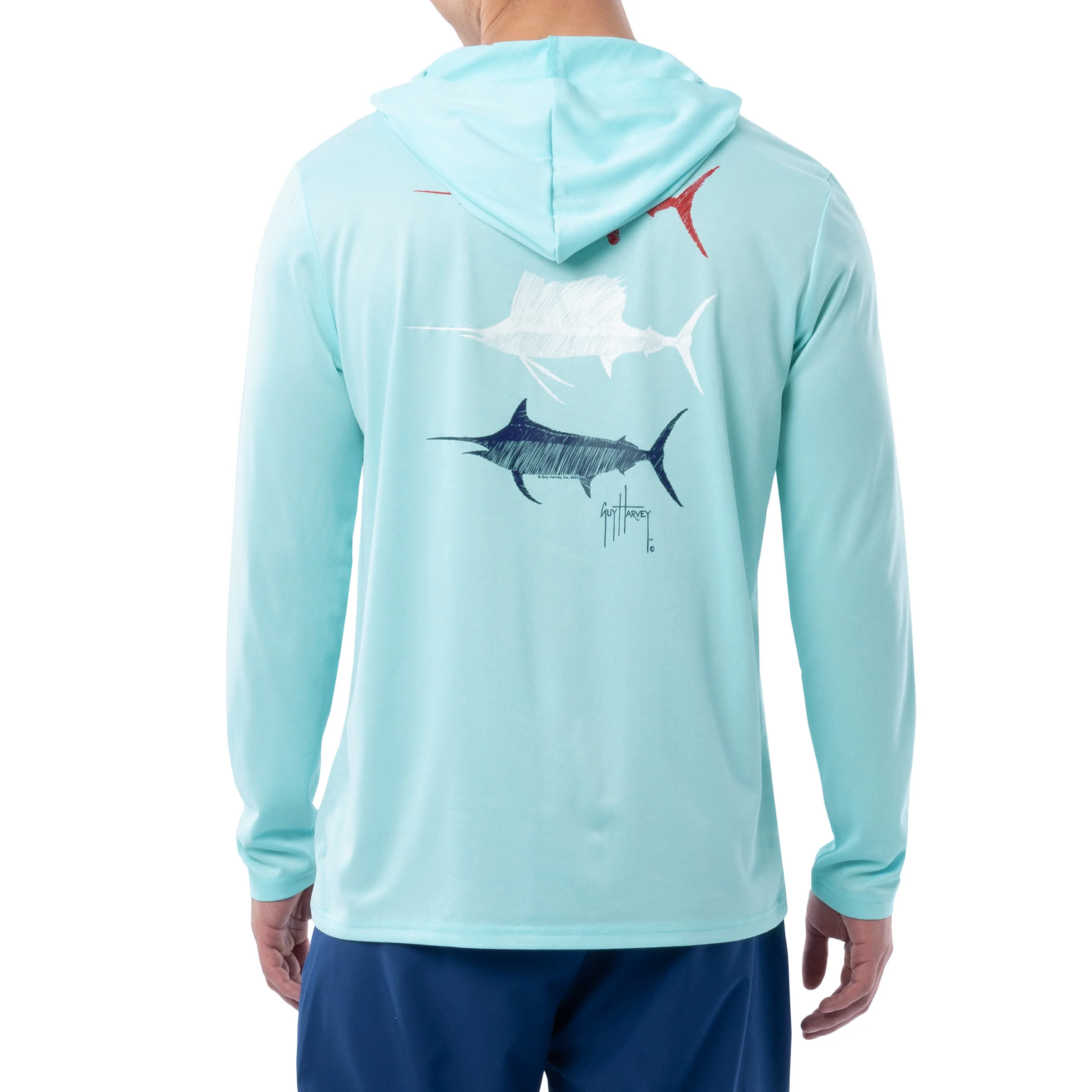Men's RWB Scribble Long Sleeve Performance Hoodie - Image 4