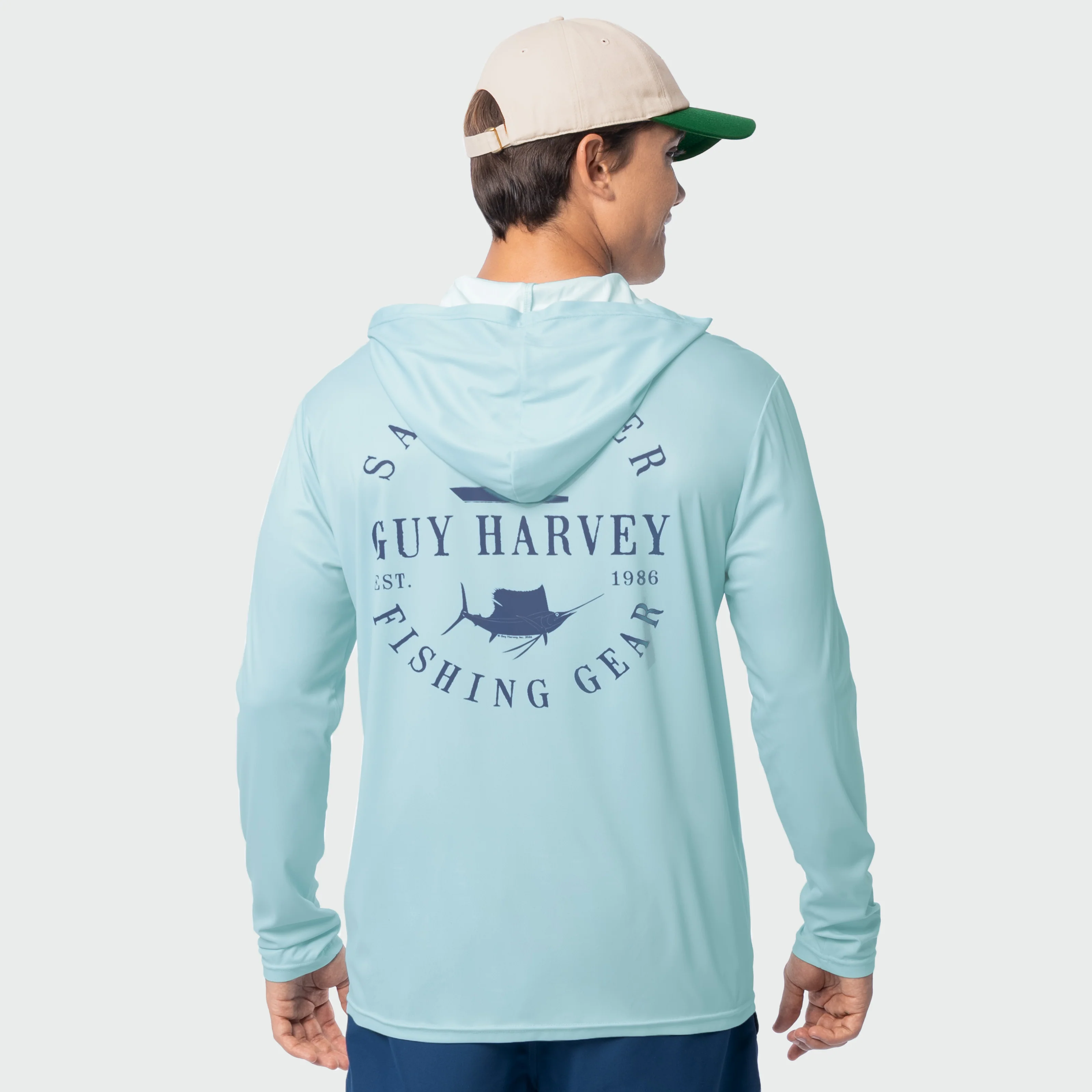 Eco Cast Sun Protection Hoodie - Saltwater Stamp - Image 3
