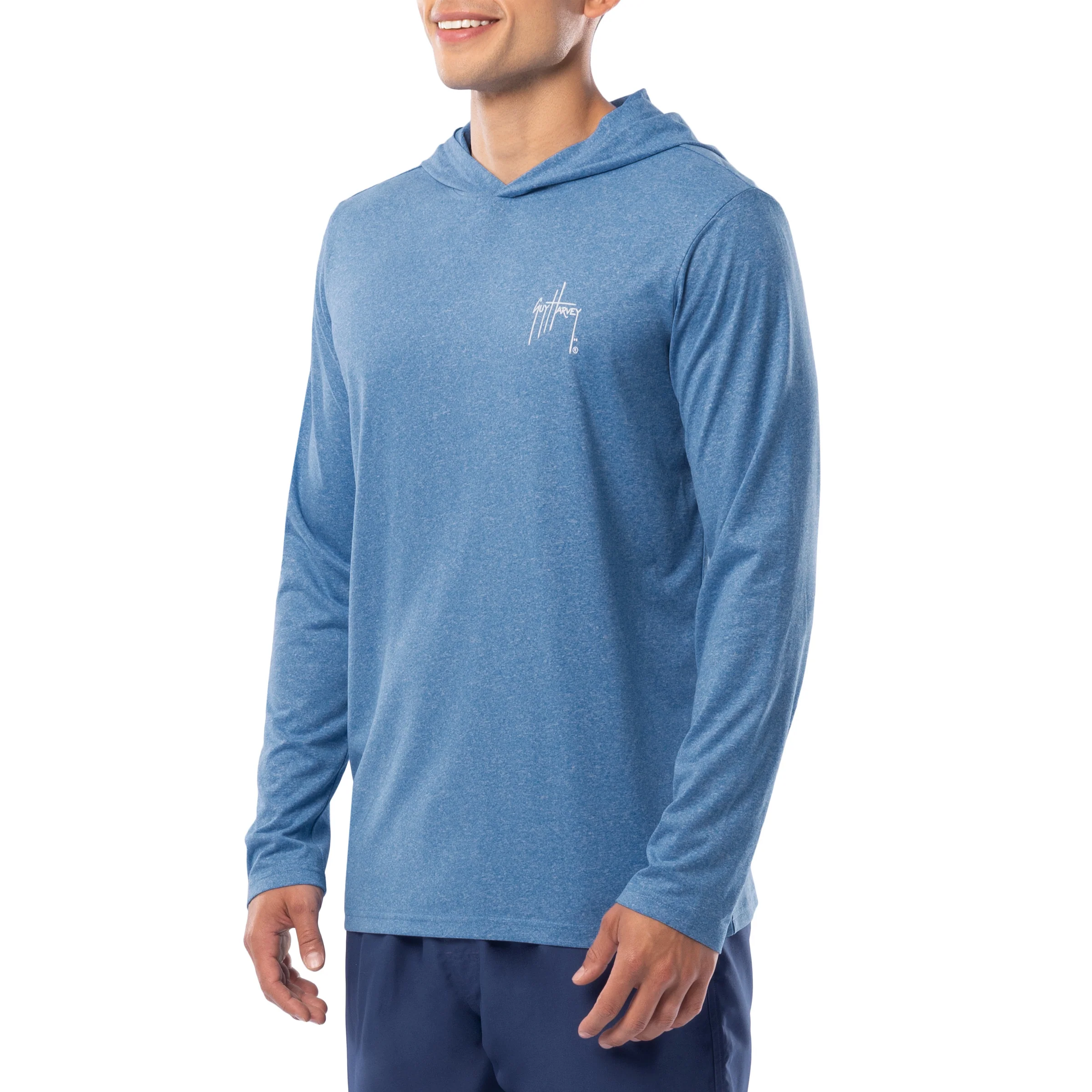 Men's Shark Sketch Long Sleeve Performance Hoodie - Image 5