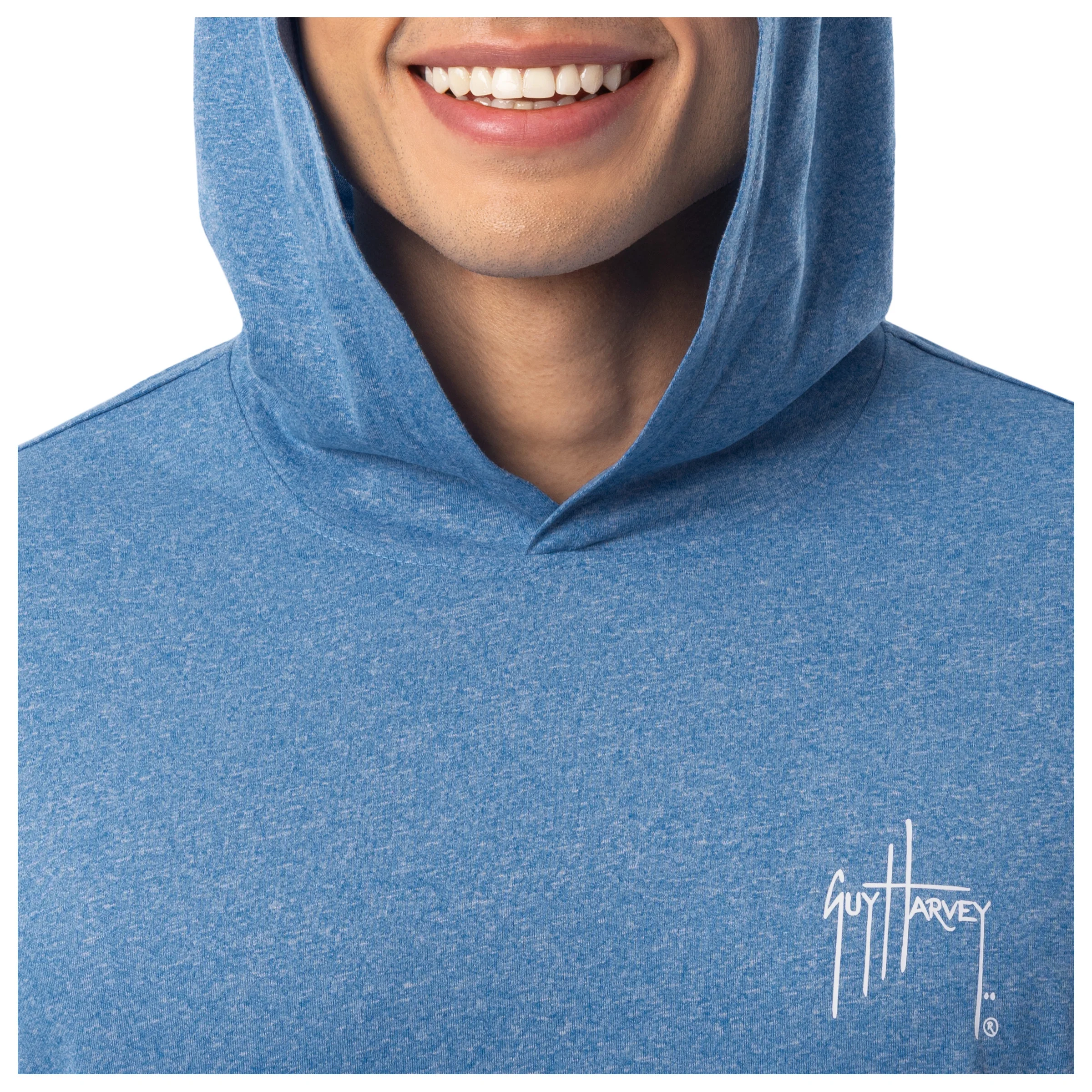 Men's Shark Sketch Long Sleeve Performance Hoodie - Image 6