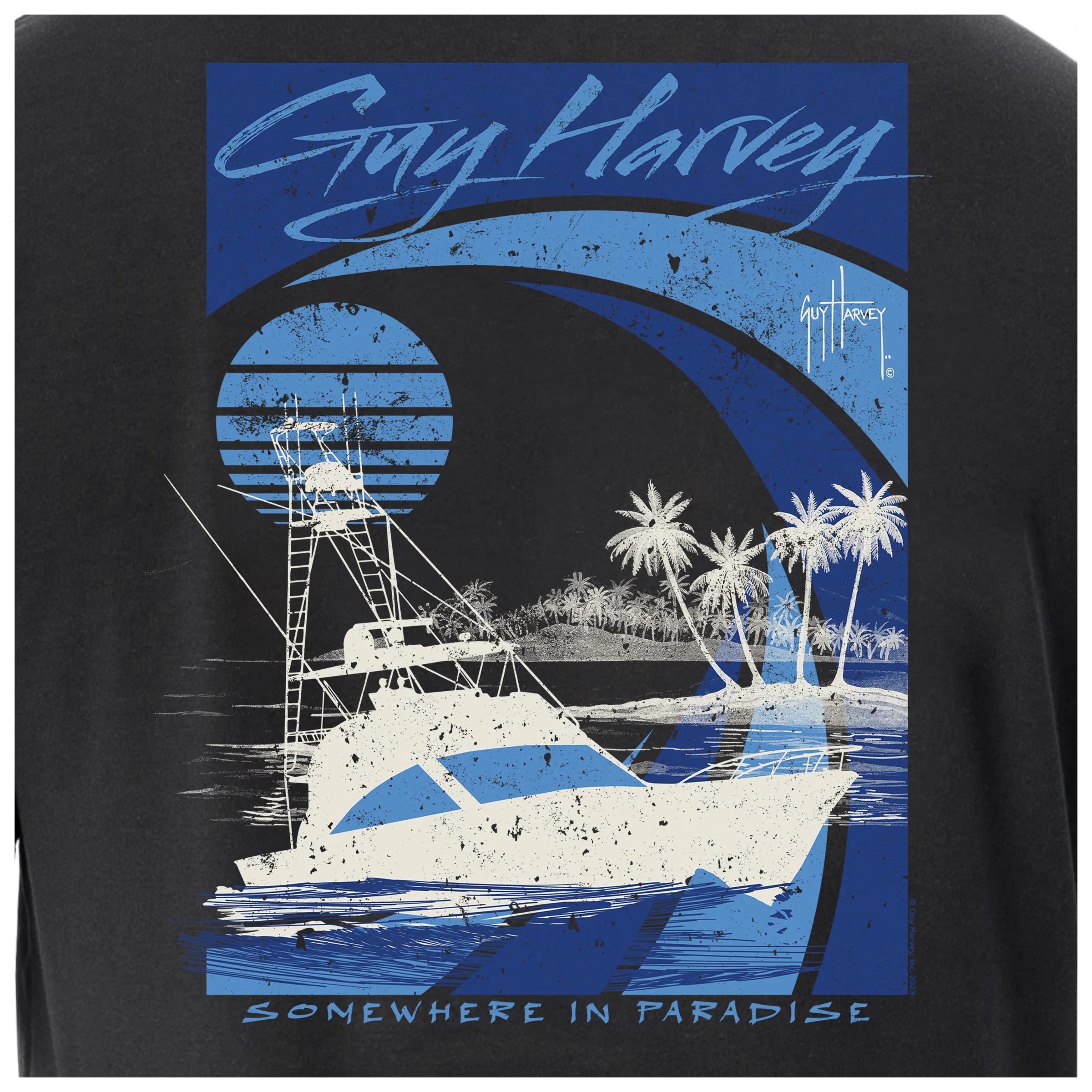 Men's Sunset Paradise OG Short Sleeve Pocket T-Shirt - Image 3
