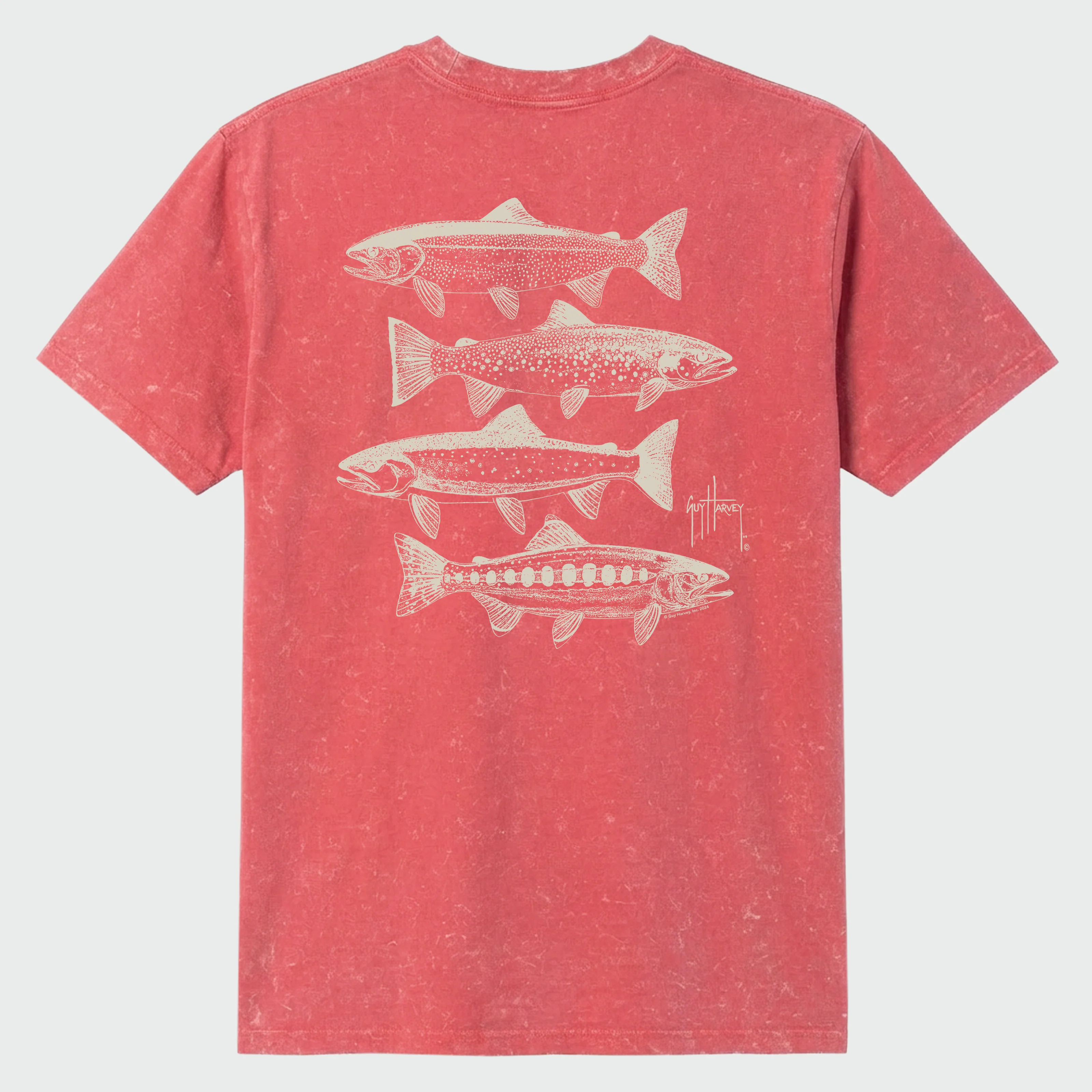 Coastal Wash Pocket Tee - River Collage