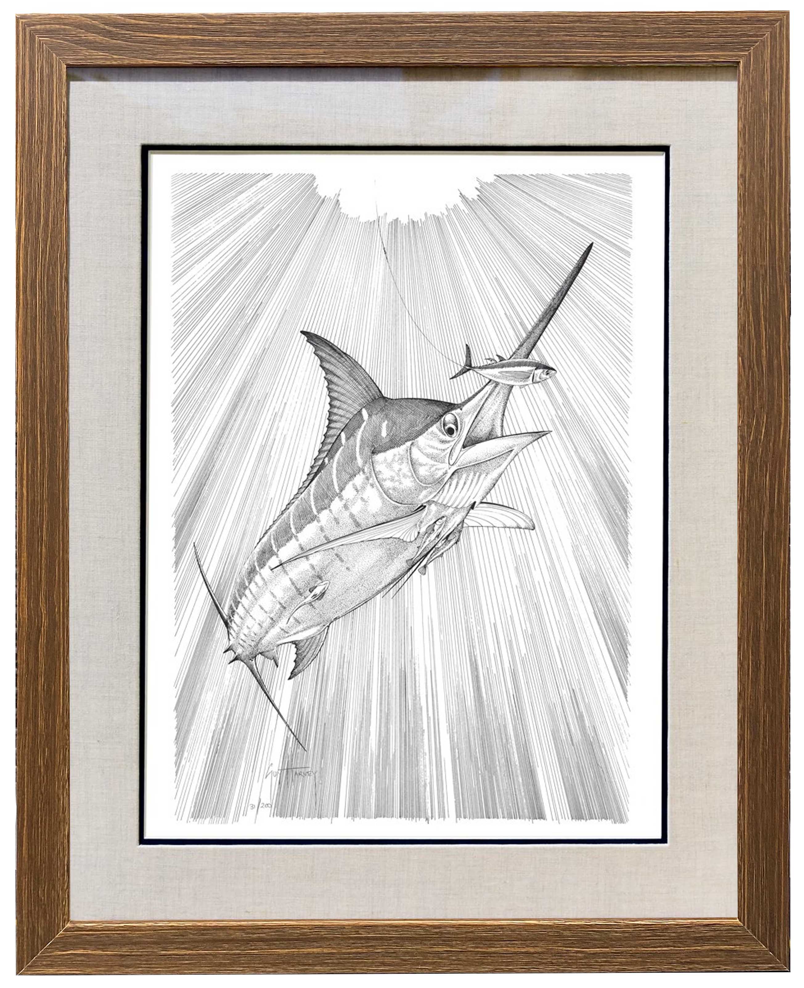 'OLD MAN' SET OF 8 BLACK AND WHITE FRAMED LITHOGRAPHS - Image 3