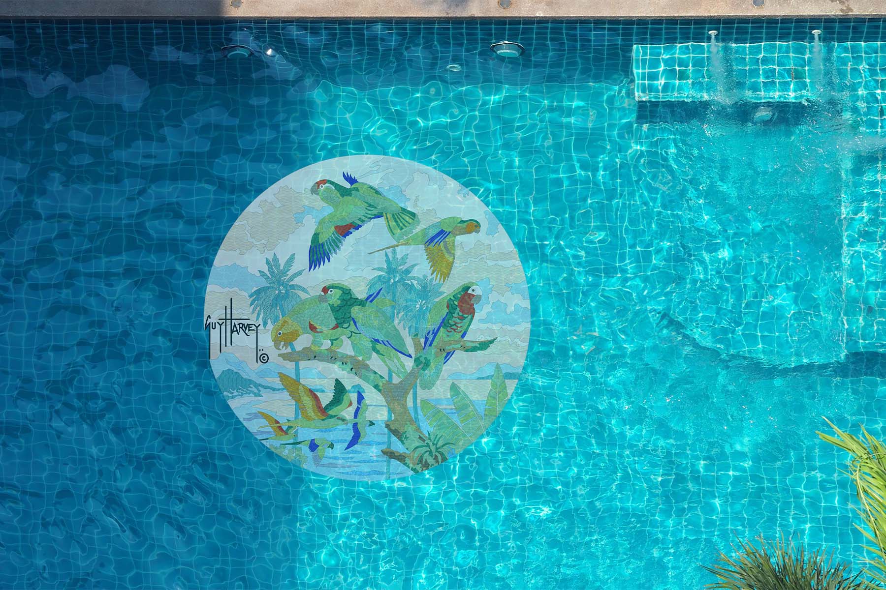 Parrots Medallion Mosaic - Small - Image 2