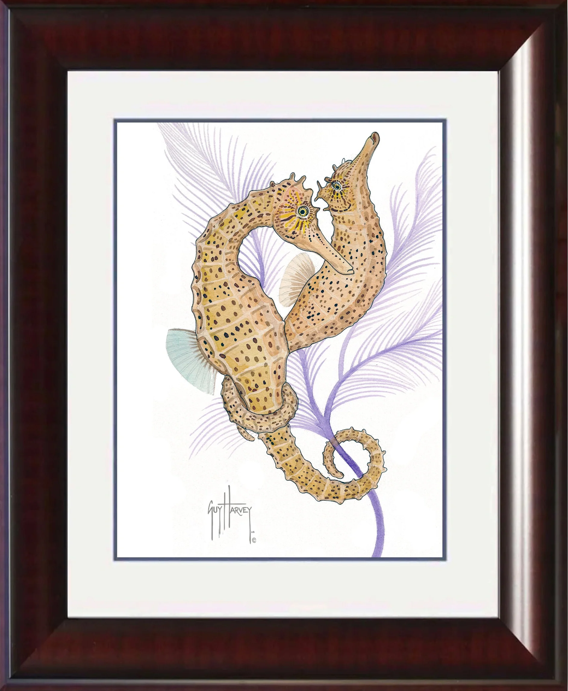 "Seahorse Pair" Mini Print