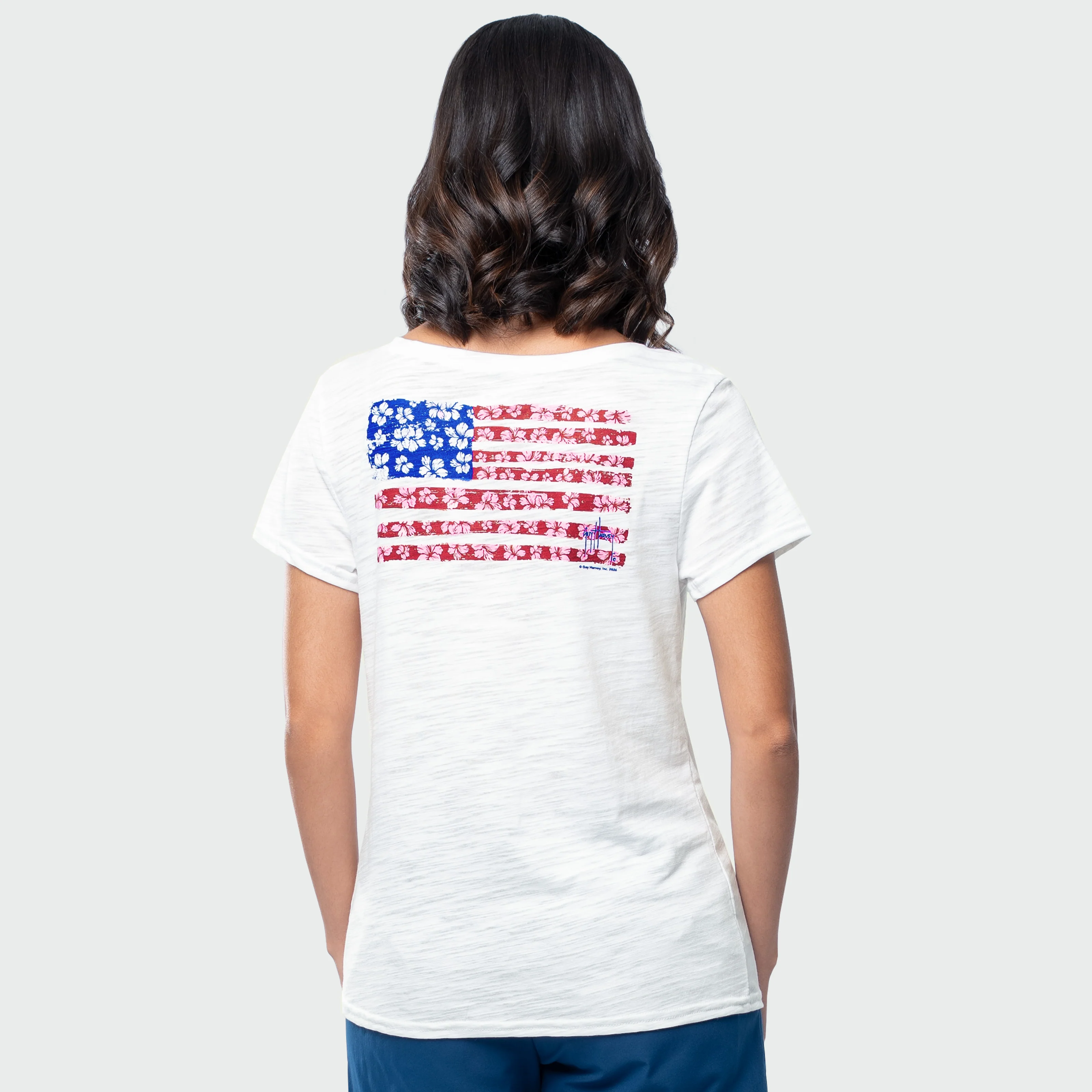 Shoreline V Neck Tee - American Floral