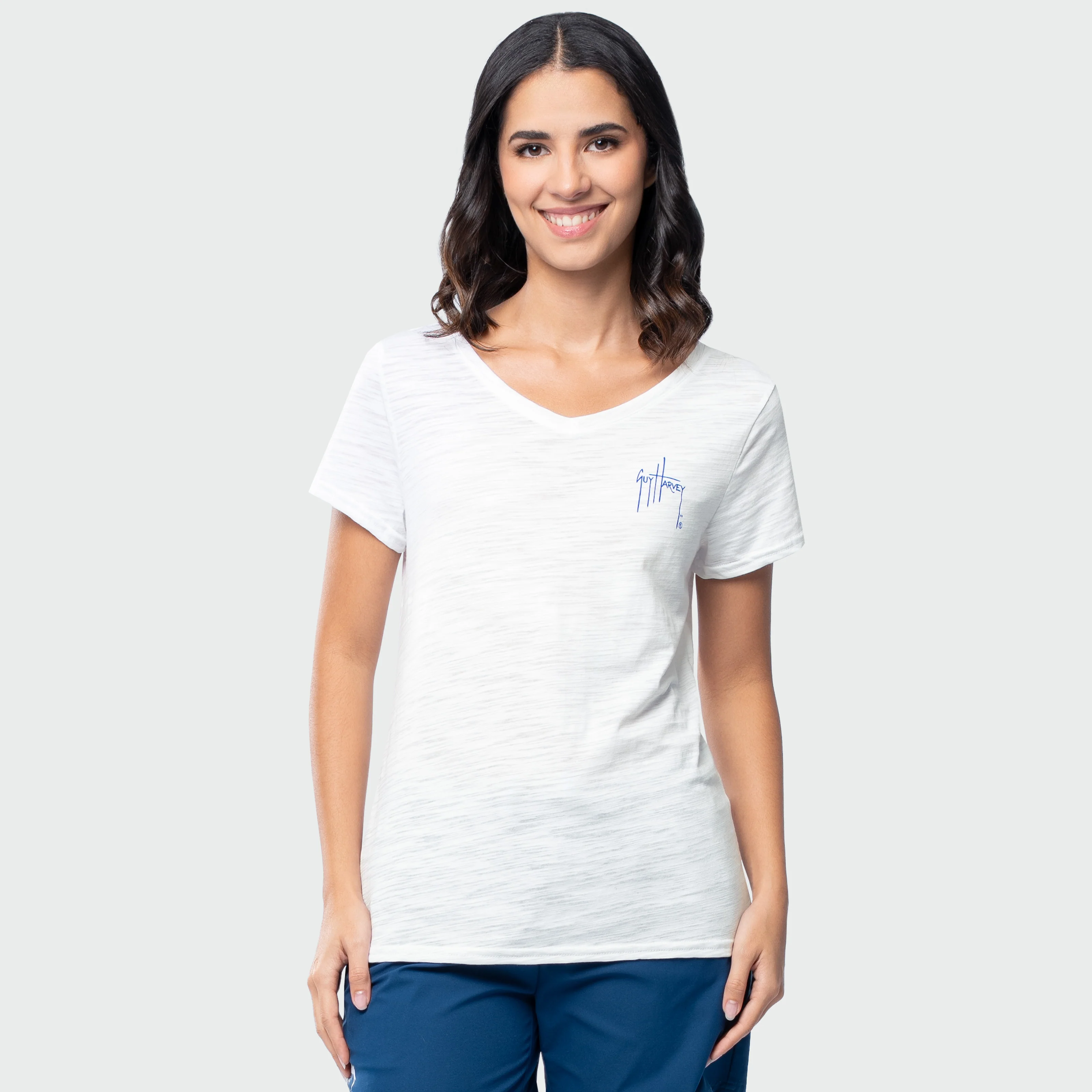 Shoreline V Neck Tee - American Floral - Image 2