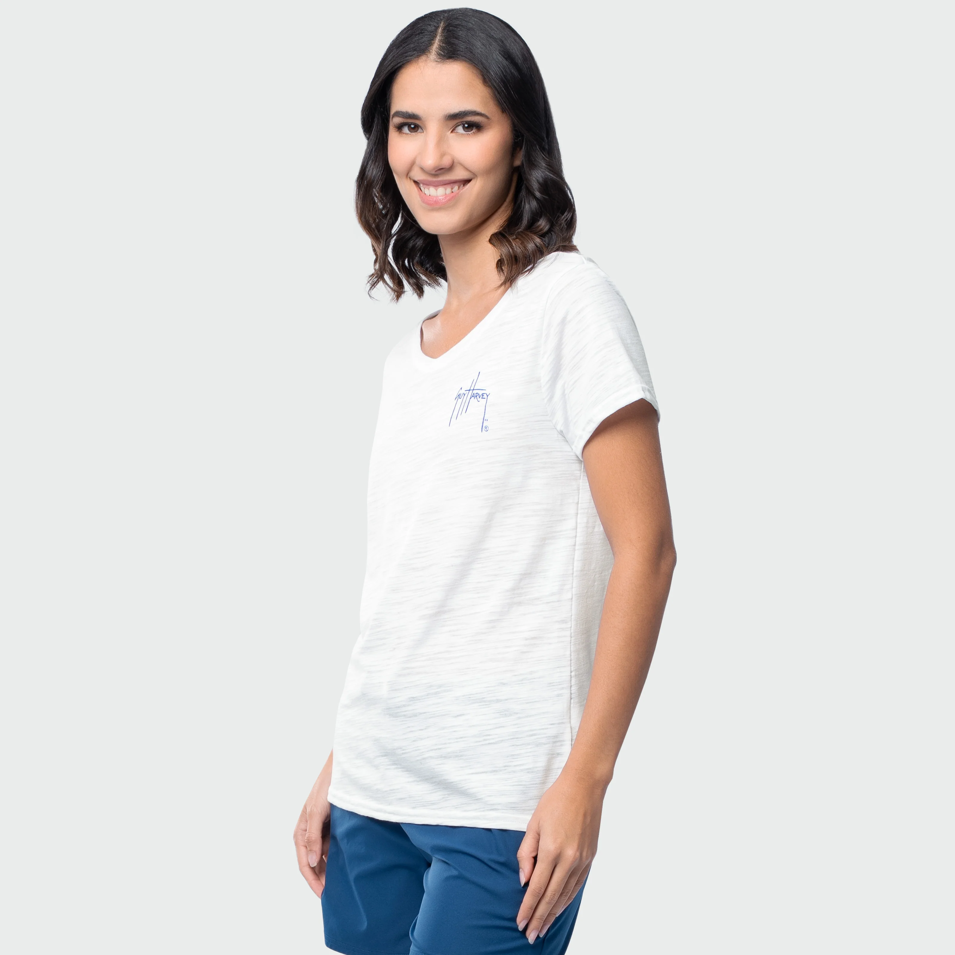 Shoreline V Neck Tee - American Floral - Image 4