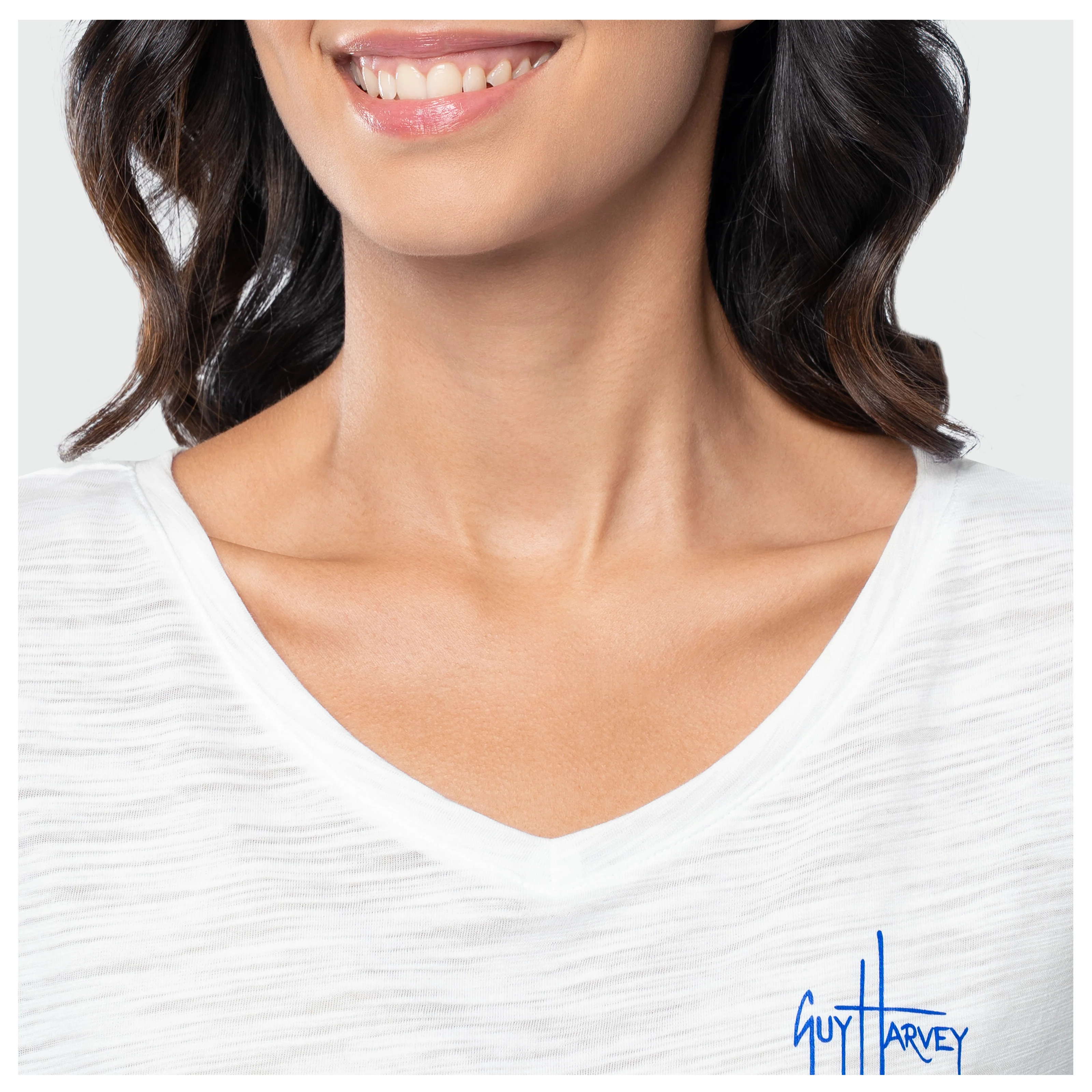 Shoreline V Neck Tee - American Floral - Image 6