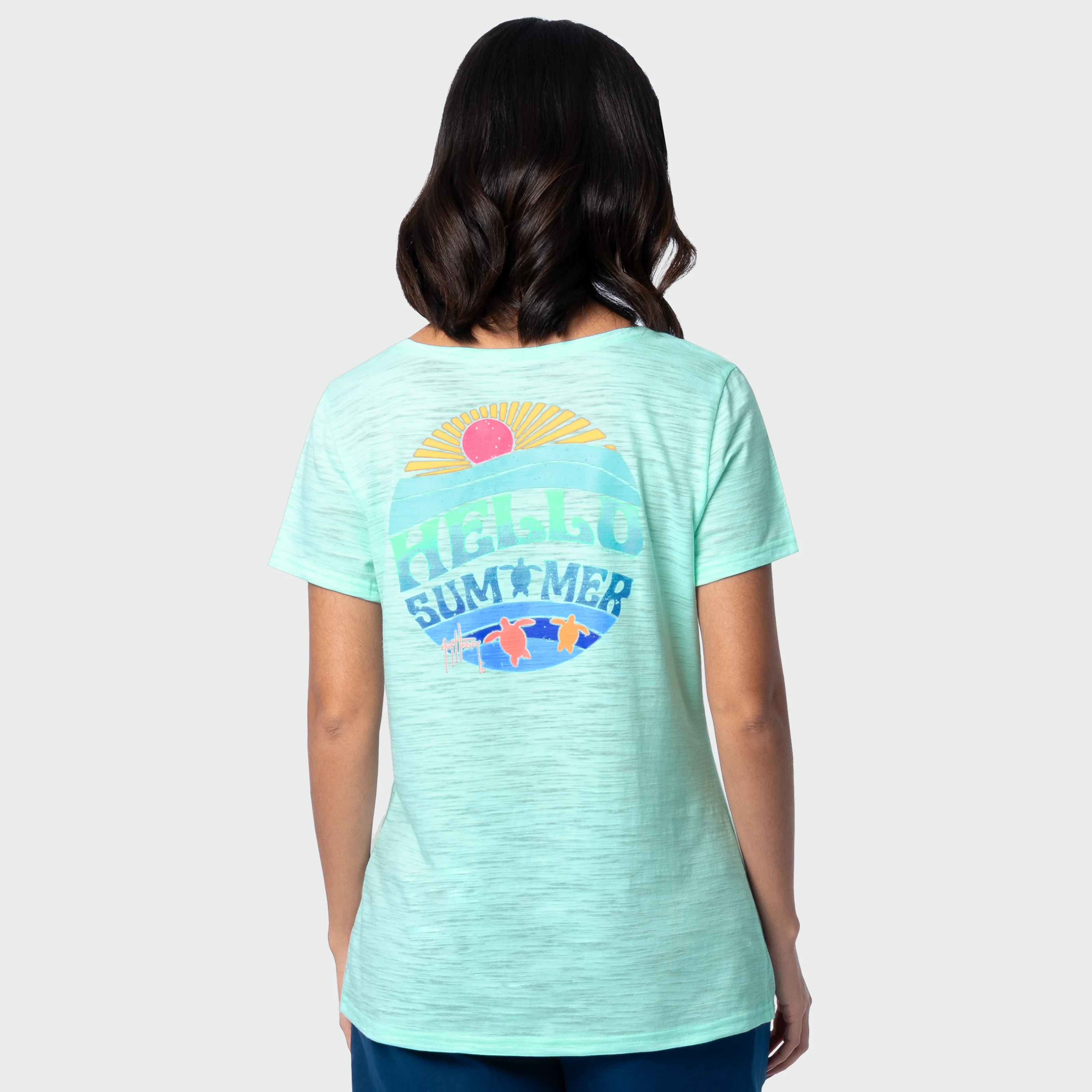Shoreline V Neck Tee - Hello Summer