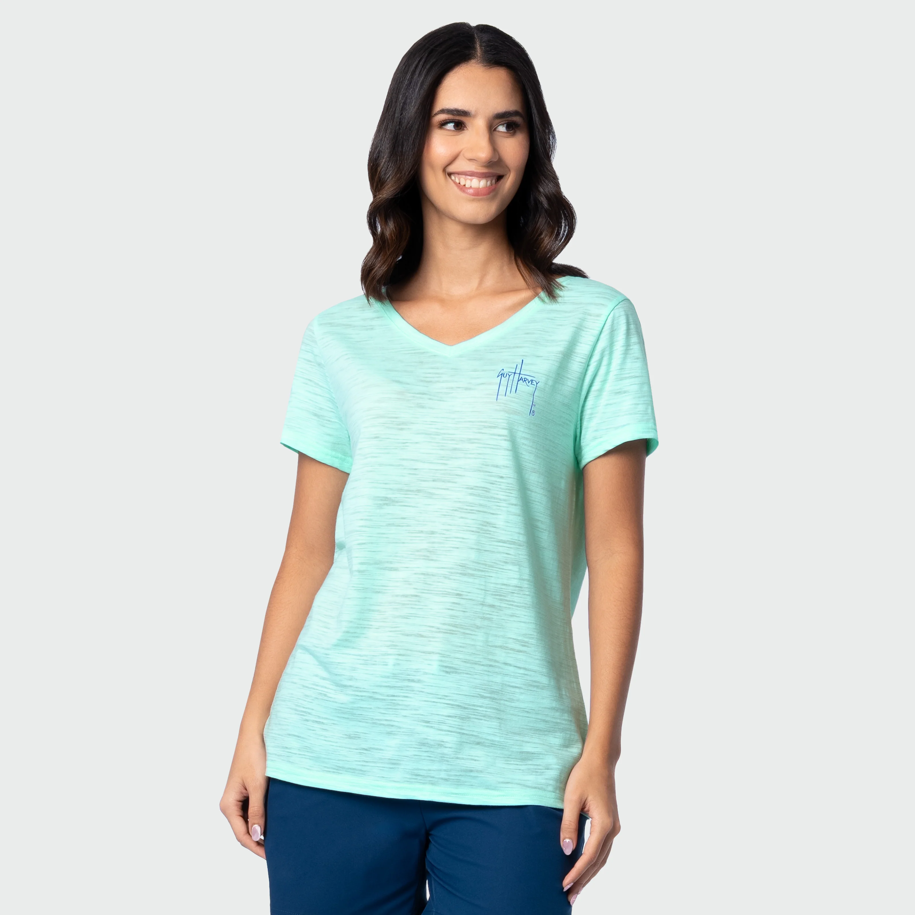 Shoreline V Neck Tee - Hello Summer - Image 2