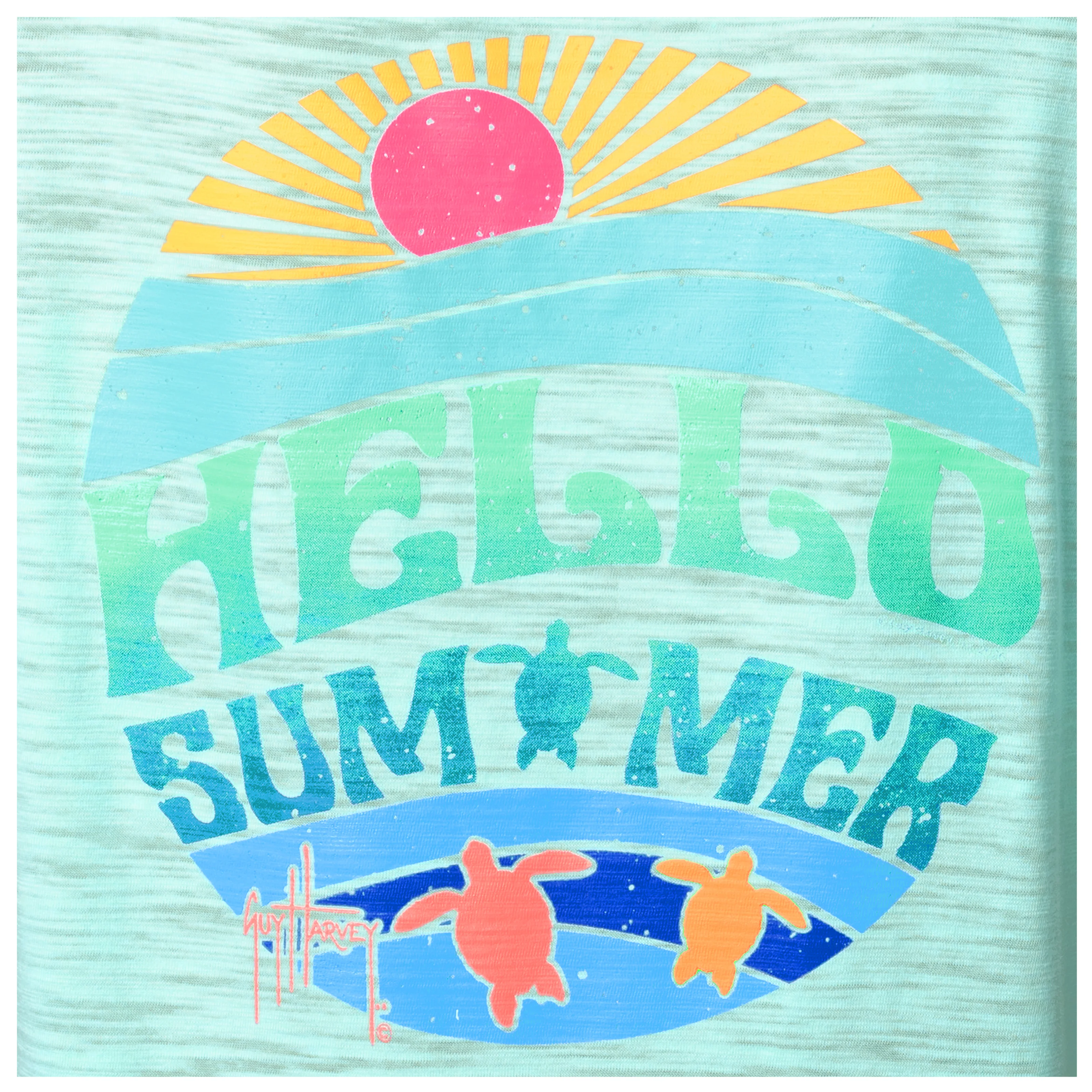 Shoreline V Neck Tee - Hello Summer - Image 3