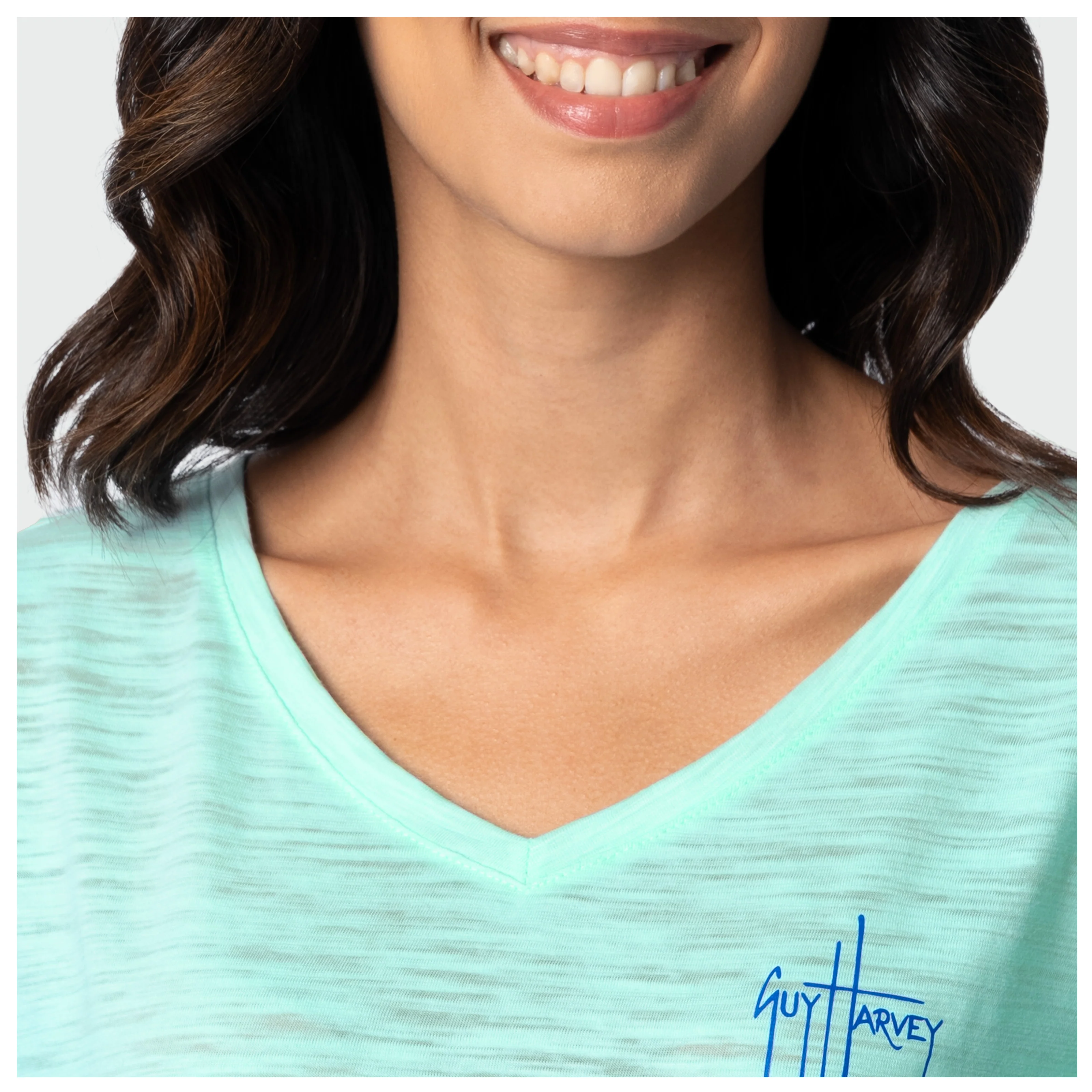 Shoreline V Neck Tee - Hello Summer - Image 5