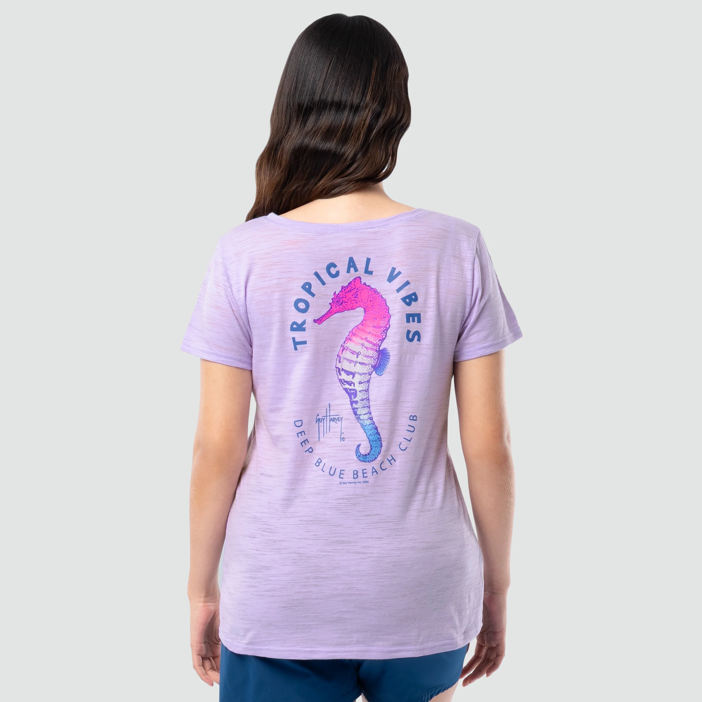 Shoreline V Neck Tee - Tropic Vibes