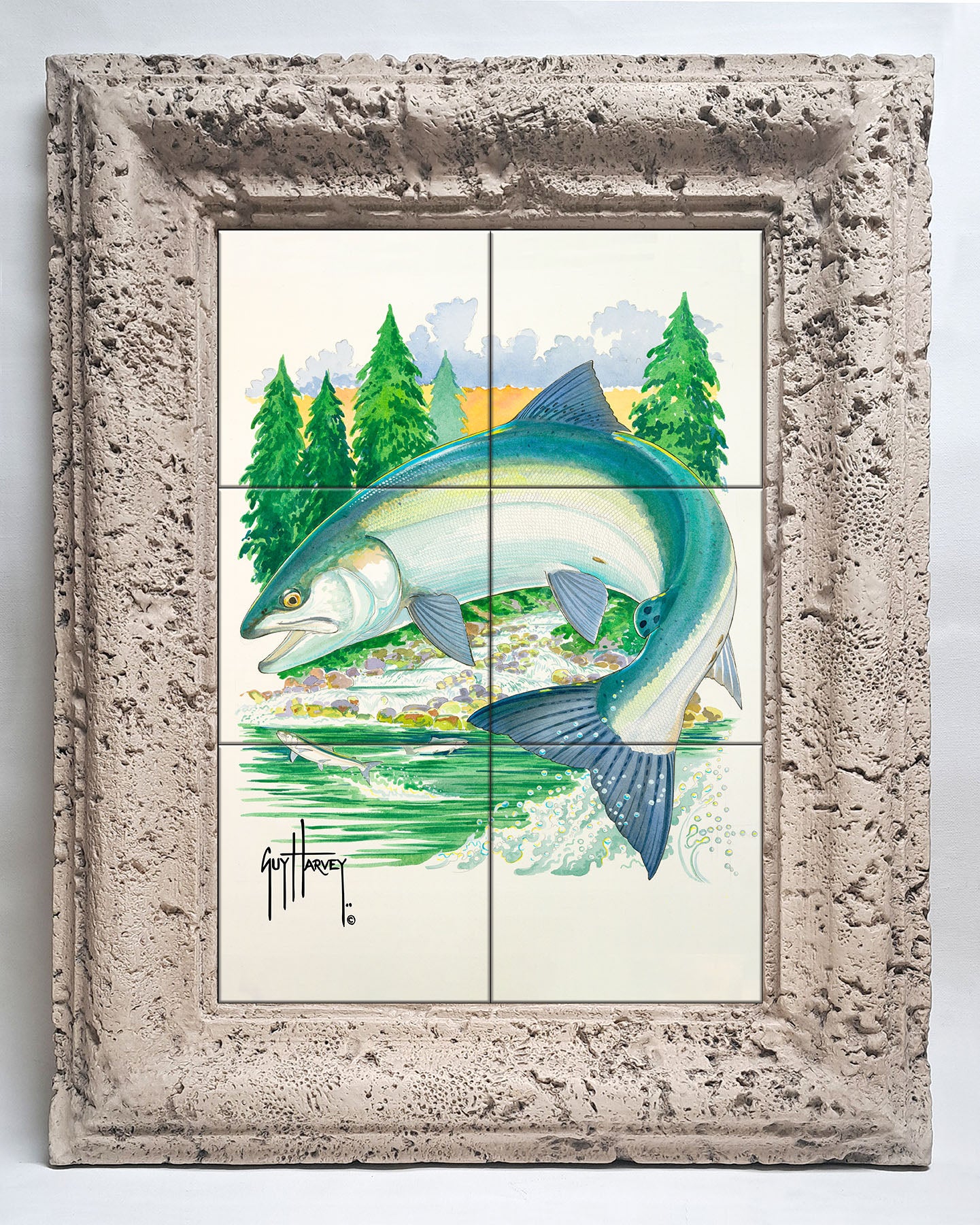 "Sockeye at Secluded Bay" Tile Art - Image 4