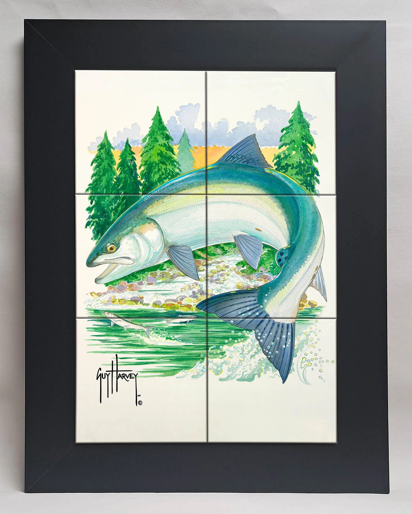"Sockeye at Secluded Bay" Tile Art - Image 5